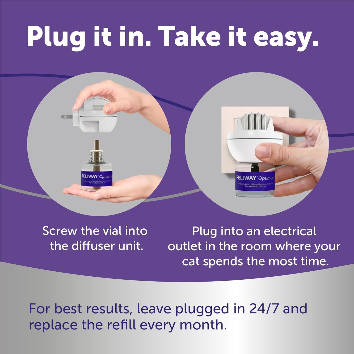 FELIWAY Optimum Cat Calming Diffuser Refill (1 Pack, 30 Day Supply) – Cat Pheromone Diffuser Refill for Advanced Support to Reduce Stress, Spraying, Scratching, Fighting and Hiding - Happypetzone.online - Image 7