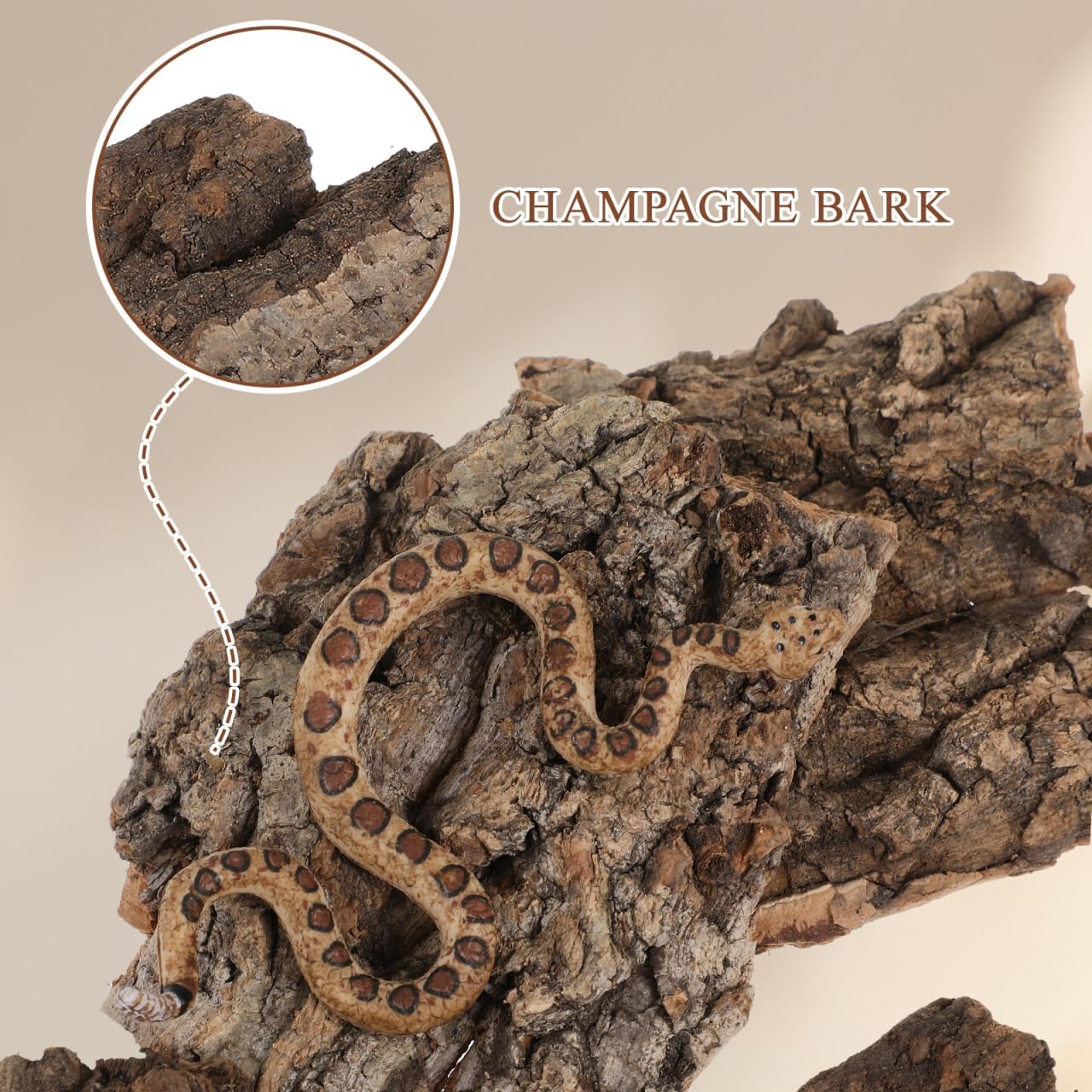 Baluue 4 Pack Reptile Cork Bark, Natural Reptile Bark Bedding for Terrarium Substrate Tank Supplies Decor for Gecko, Lizard, Tortoise, Frog, Spiders, Hermit Crabs - Happypetzone.online - Image 4
