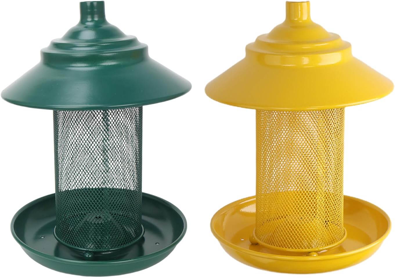 Finch Feeder - All-Metal Squirrel Proof Thistle Nyjer Seed Bird Feeder for Outdoors, 2.5LB Capacity, Powder-Coated Rust Resistant Mesh Design for Goldfinches & Small Birds Yellow - Happypetzone.online - Image 9