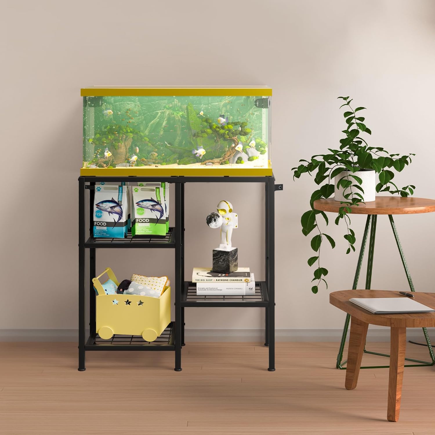 CADUKE Aquarium Stand 20 Gallon, Metal Fish Tank Stand, Aquarium Rack Stand for Fish Tank Accessories , 3 Tier Turtle Reptile Terrarium Stand for Living Room Office - Happypetzone.online - Image 4
