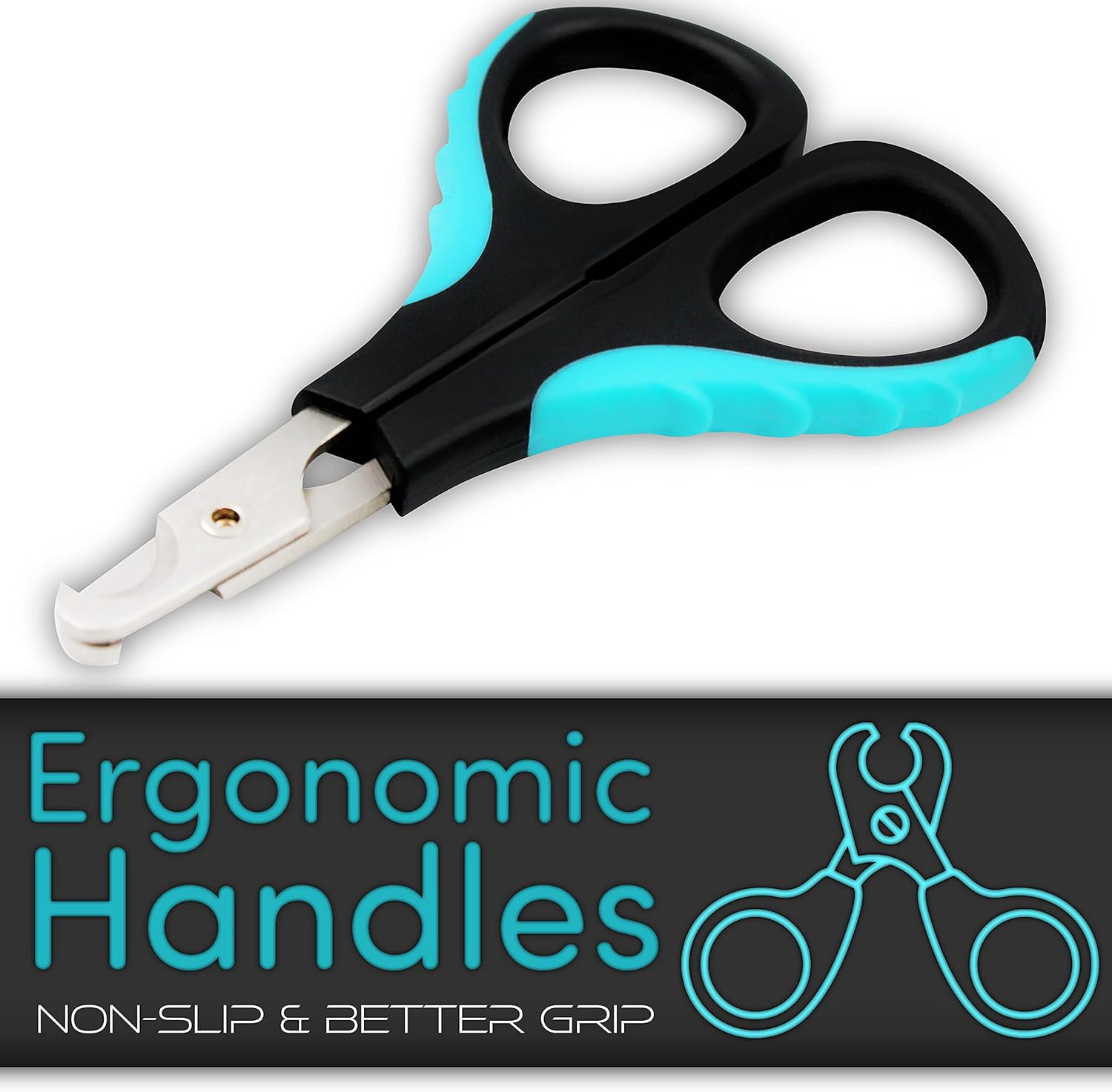 Cat Nail Clipper by H&H Pets - Professional Sharp Stainless Steel Claw Clipper Trimmer with Sturdy Non Slip Handles - for Small Animal & Cats Nail Cutter - Happypetzone.online - Image 4