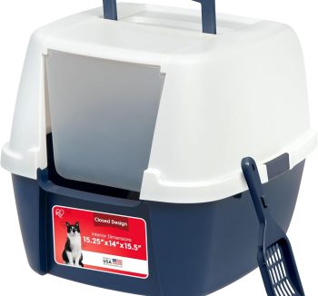 covered cat litter box