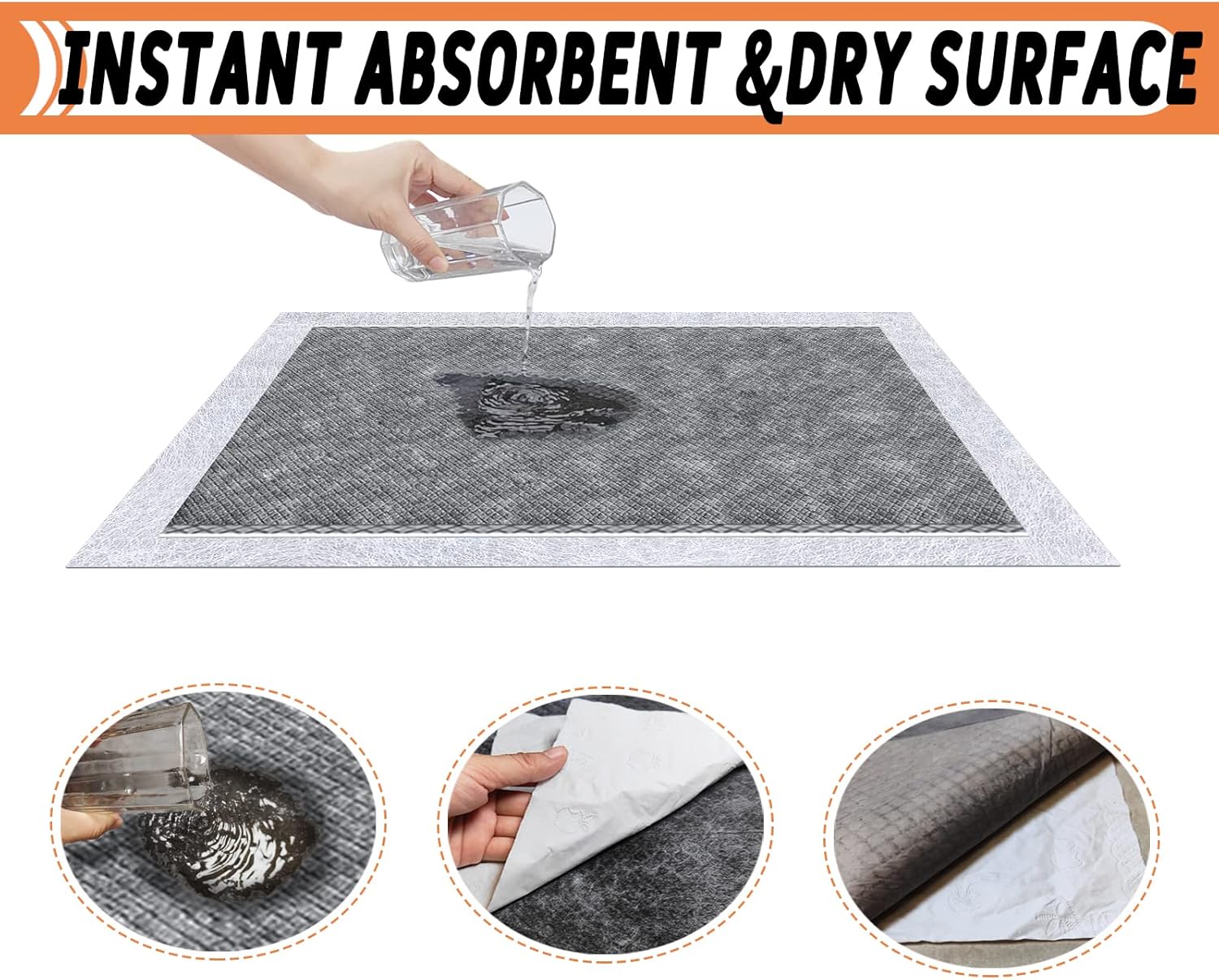 Guinea Pig Bedding, Disposable Guinea Pig Cage Liners, Charcoal Odor Controlling Absorbent Waterproof Pee Pads for Rabbits, Hamster and Other Small Animals. 18''x24'',24 Count - Happypetzone.online - Image 5