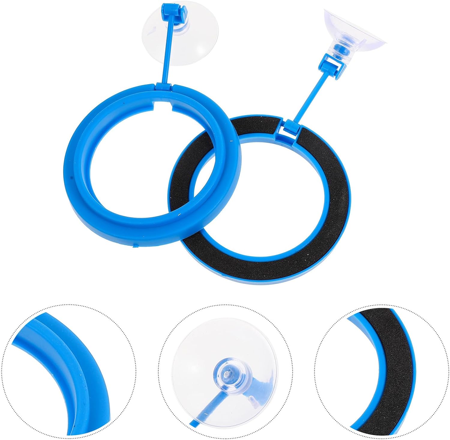 SUPVOX 3pcs Floating Fish Feeder Feeding Ring Fish Tank Supplies Blue Plastic Aquarium Accessory for Controlled Pellet Food Dispensing - Happypetzone.online - Image 6