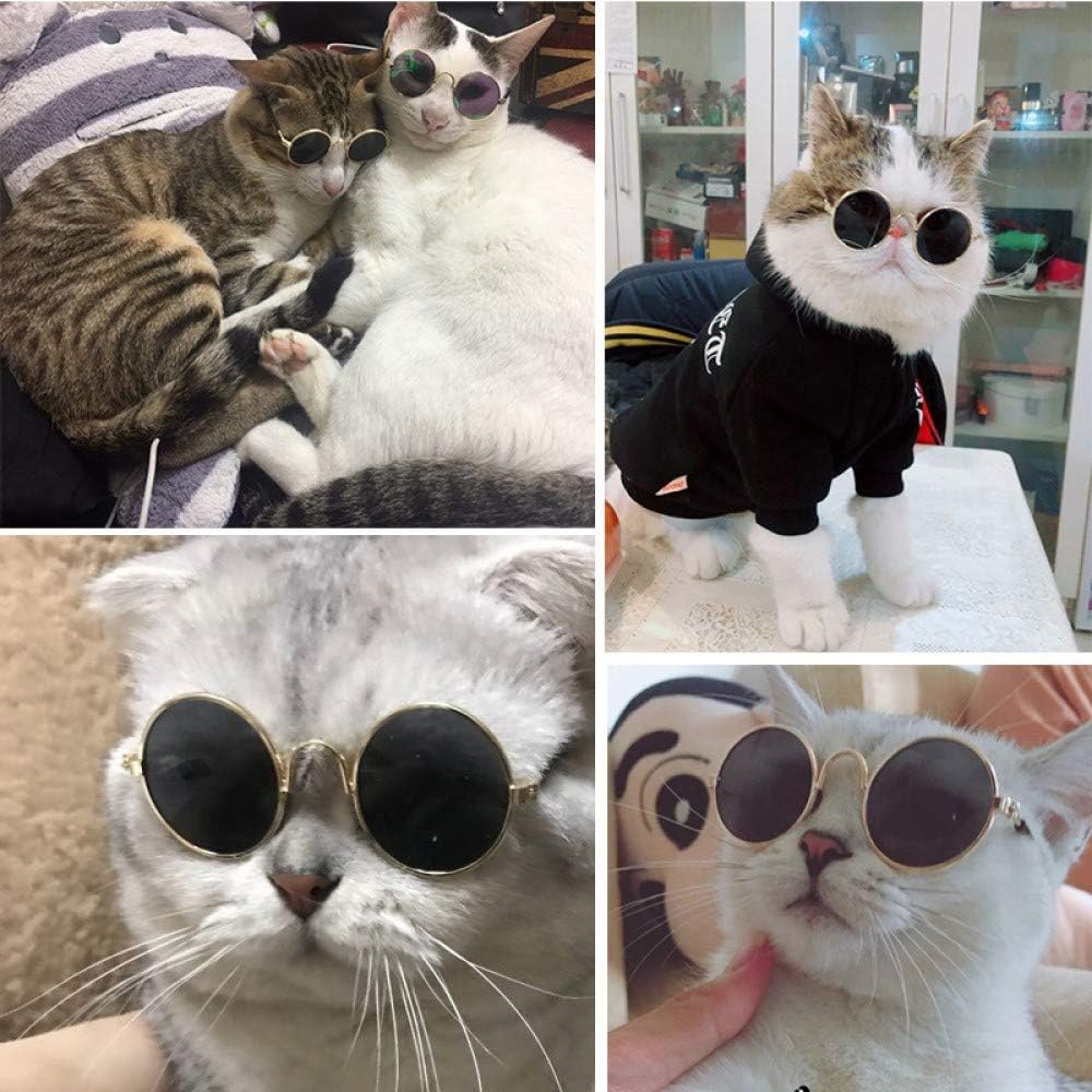 2pcs Random Color Small Cat Kitten Glasses Pet Glasses Dog Sunglasses Pet Supplies Kittens Pet Sunglasses 3 cm/1.1 Inch Cosplay Costume Photos Props - Happypetzone.online - Image 3