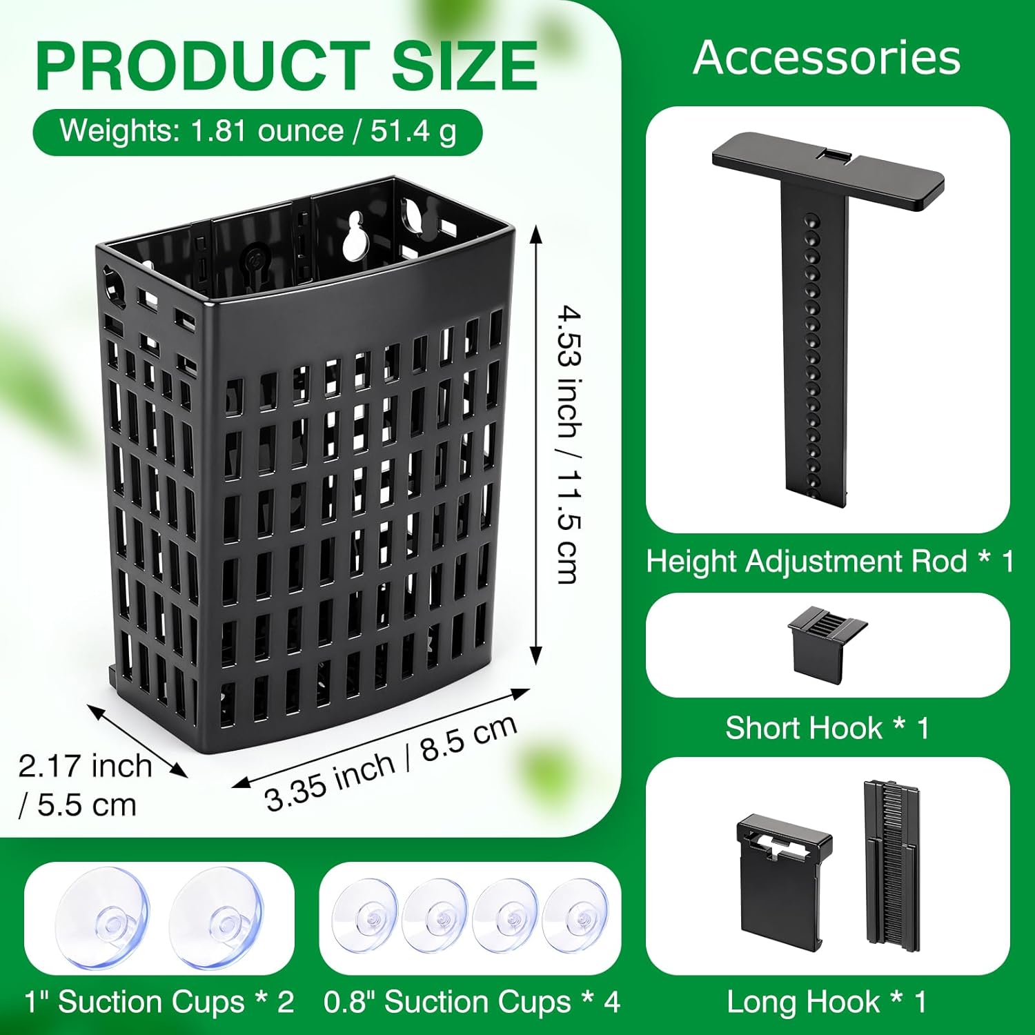 2026 Latest Upgraded Aquarium Plant Holder Adjustable Height with Extendable Hook and Suction Cup for Fish Tank Aquaponic Plant Cultivation and Aquascape Accessories Decorations (4 Pack) - Happypetzone.online - Image 7