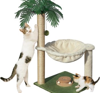 cat tree with toys