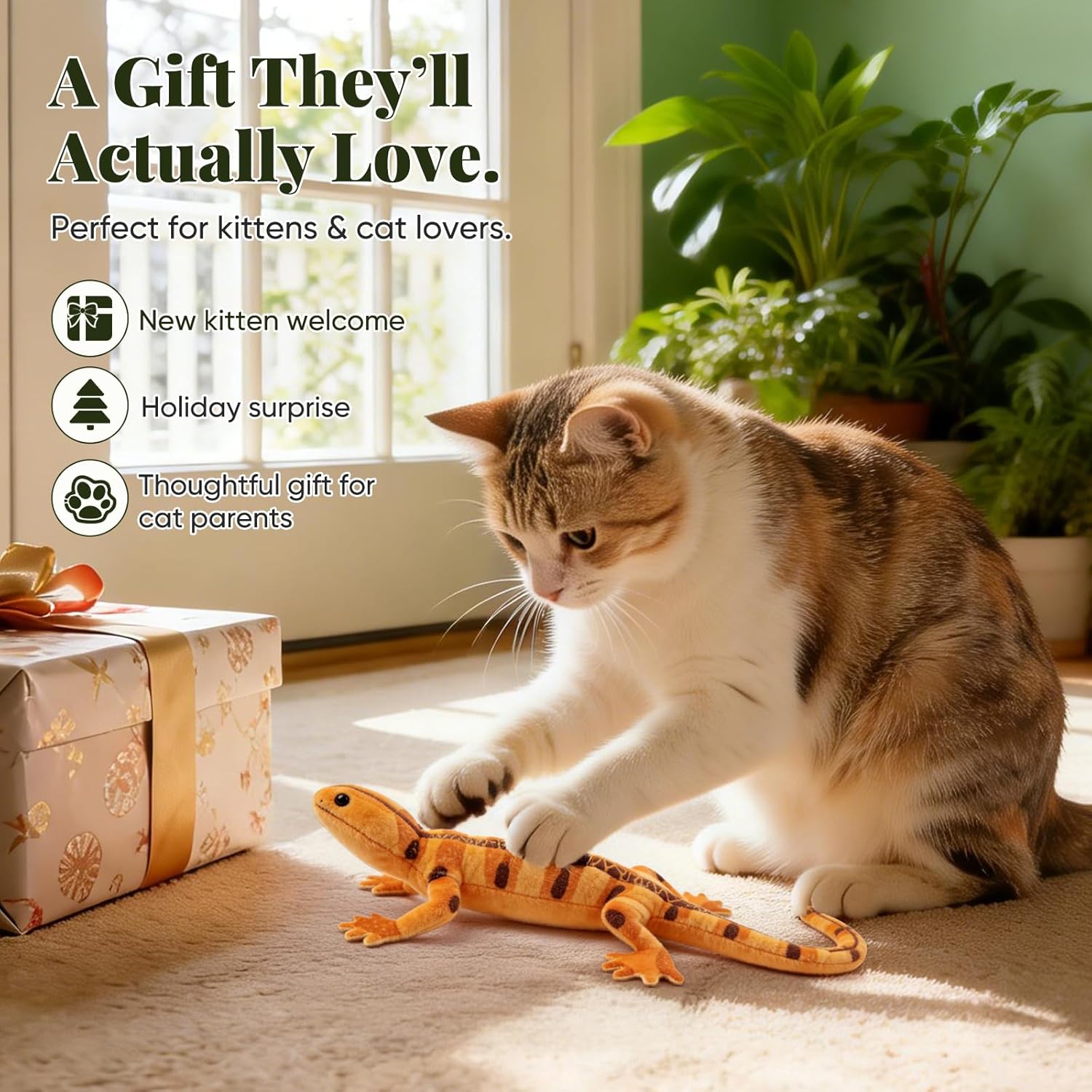 CiyvoLyeen Lizard Catnip Toys Chew Bite Resistant Toys for Indoor Cats Boredom Relief Teeth Cleaning Interactive Funny Cute Kitten Cat Lover Gifts Christmas Birthday Presents Set of 4 - Happypetzone.online - Image 6