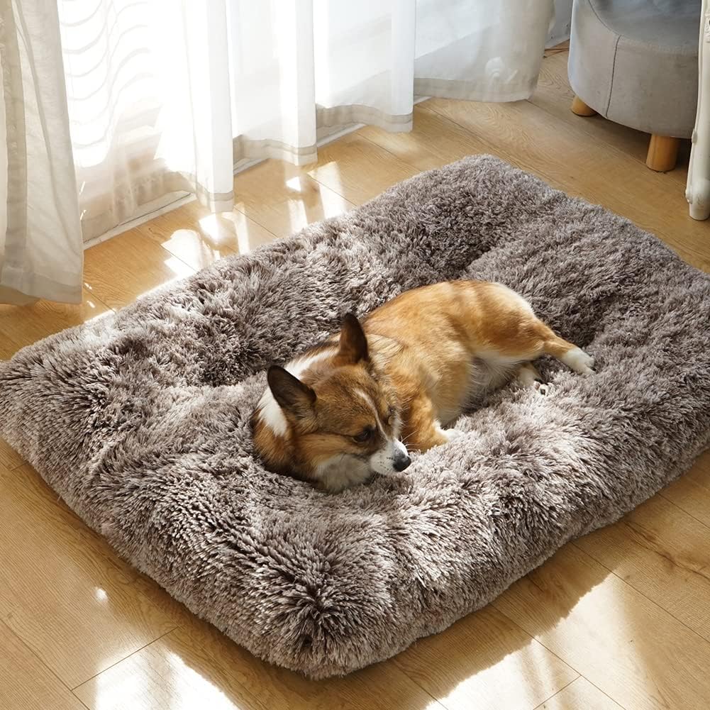 ULIGOTA Dog Bed Crate Pad Plush Soft Dog Crate Bed for Small Medium Large Dogs and Cats Washable Anti-Slip Kennel Crate Mats for Sleeping and Anti AnxietyS - Happypetzone.online - Image 3