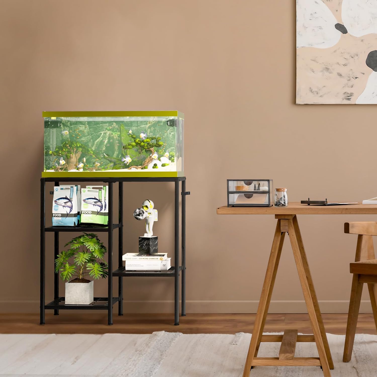 CADUKE Aquarium Stand 20 Gallon, Metal Fish Tank Stand, Aquarium Rack Stand for Fish Tank Accessories , 3 Tier Turtle Reptile Terrarium Stand for Living Room Office - Happypetzone.online - Image 6