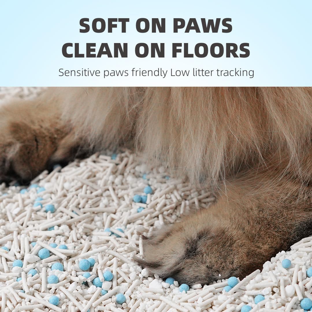 Zutto Nyan 4 in 1 Cassava Cat Litter - Advanced Fast Clumping, Flushable, Low Tracking, 99% Dust Free. Natural Plant Based,Pet Friendly, Great for All Cats, Sensitive Paws, Kittens(5.3 lbs x2 Bag) - Happypetzone.online - Image 5