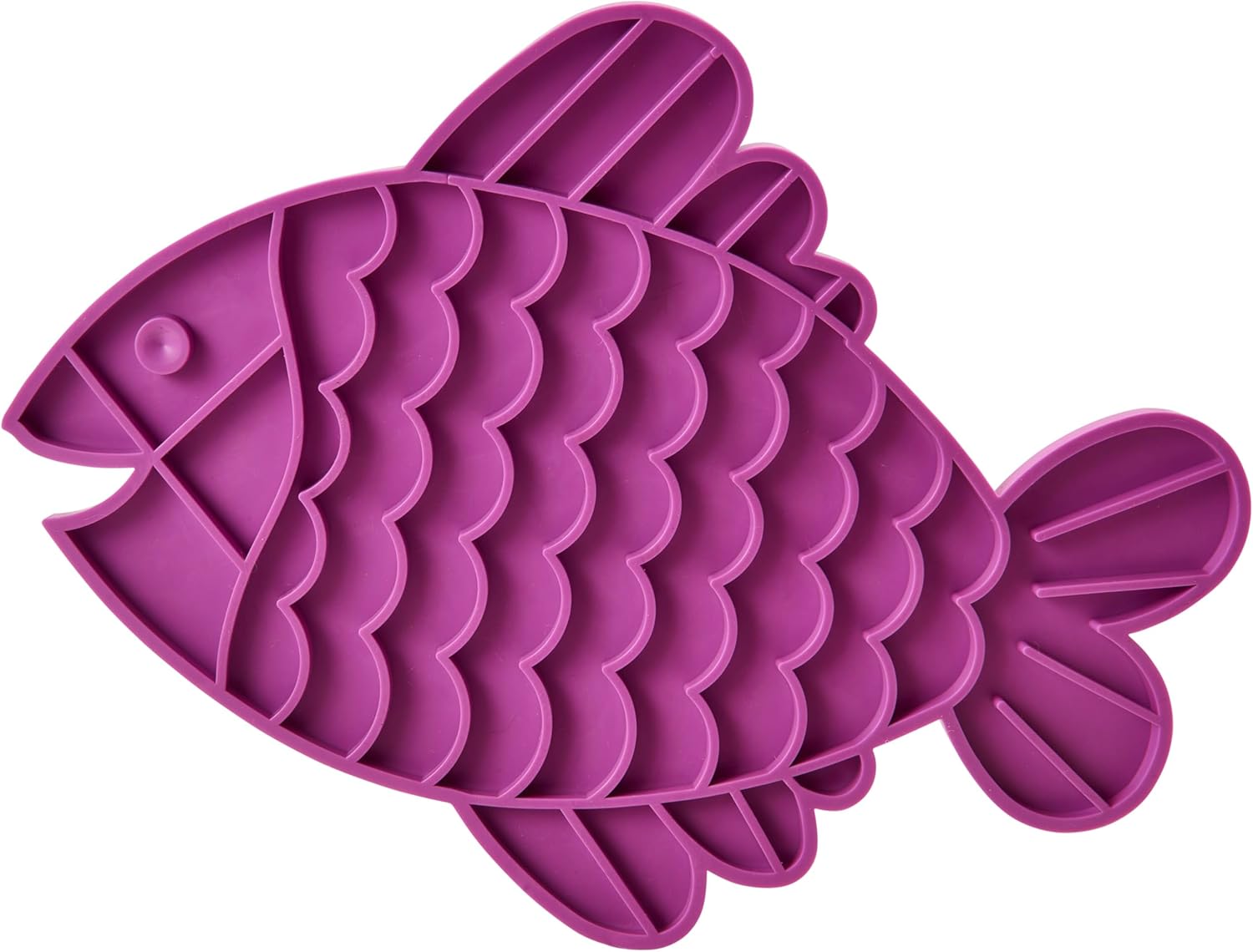 SPOT Soother Lick Mat-Licking Mat for Cats, Kittens, Medium and Large Dogs and Puppies, Food Grade Rubber, Anxiety Reliever, Dog Peanut Butter Lick Pad, Slow Feeder, 9.75inch, Fish - Happypetzone.online - Image 2