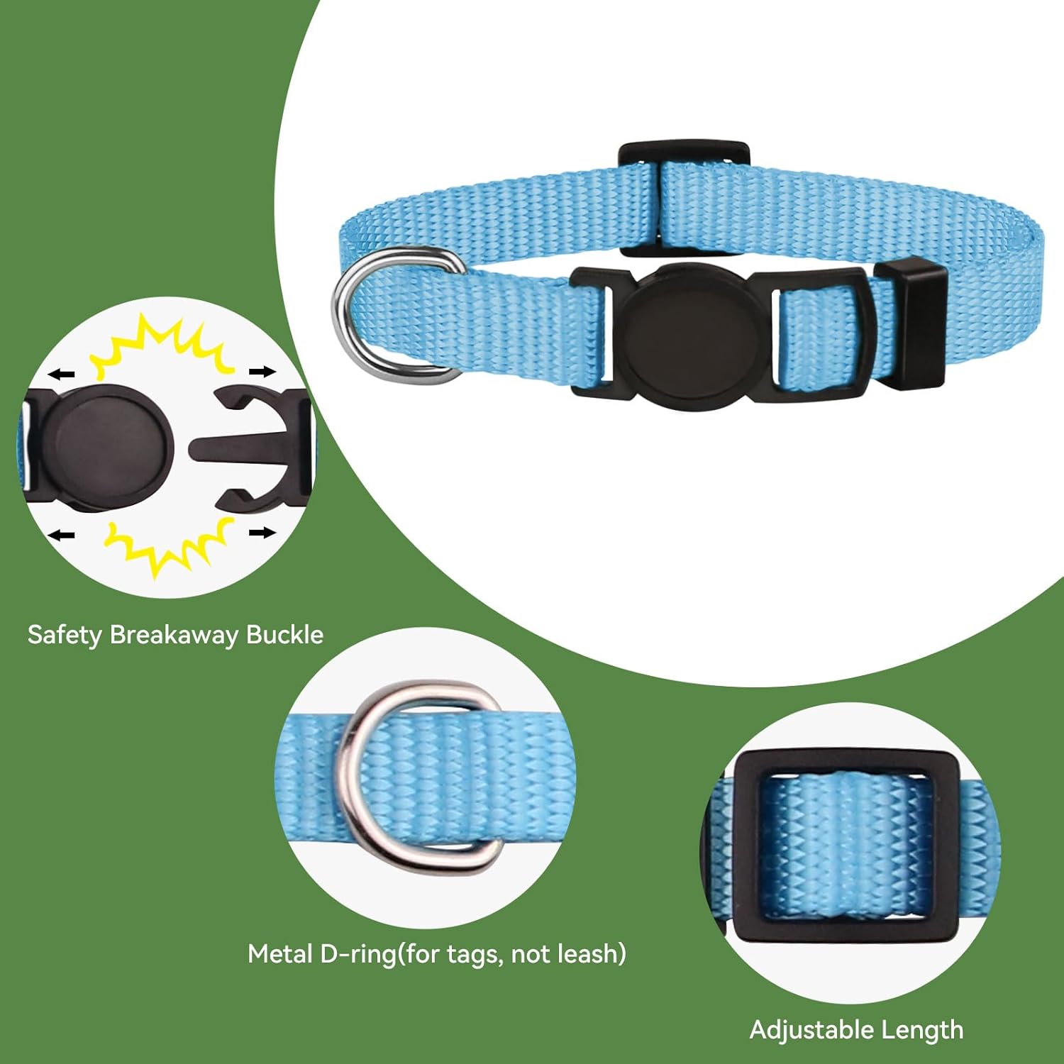 20 PCS Puppy Collars for Litter,Puppy Collars for Small Puppies,Nylon Breakaway ID Collar Whelping Litter Collars(S) - Happypetzone.online - Image 4