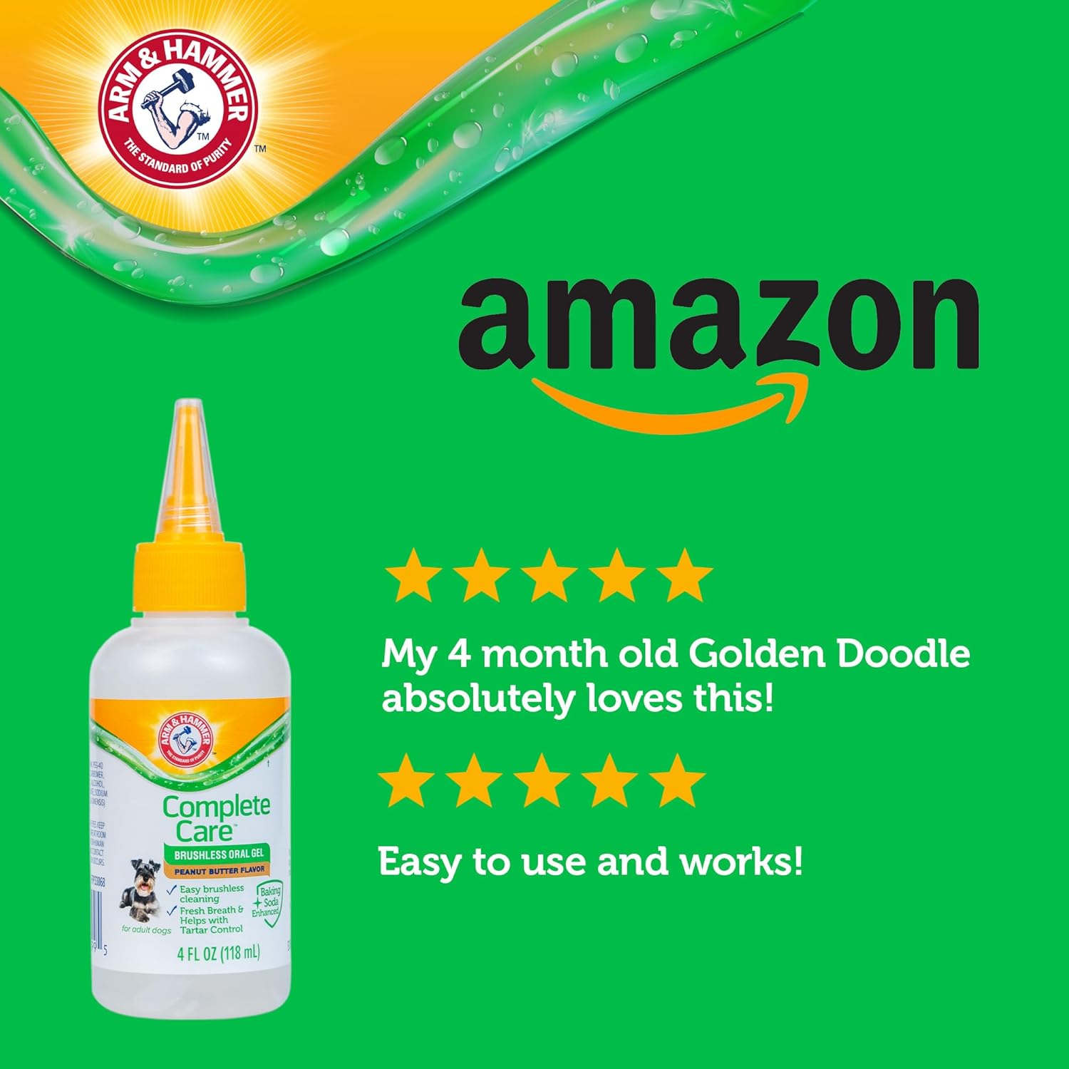 Arm & Hammer Complete Care Brushless Dental Kit for Dogs – Includes No-Brush Oral Gel + Dog Dental Spray, Fresh Breath, Tartar Control, Baking Soda Enhanced Dental Dog Supplies, 4 Fl Oz Each - Happypetzone.online - Image 11