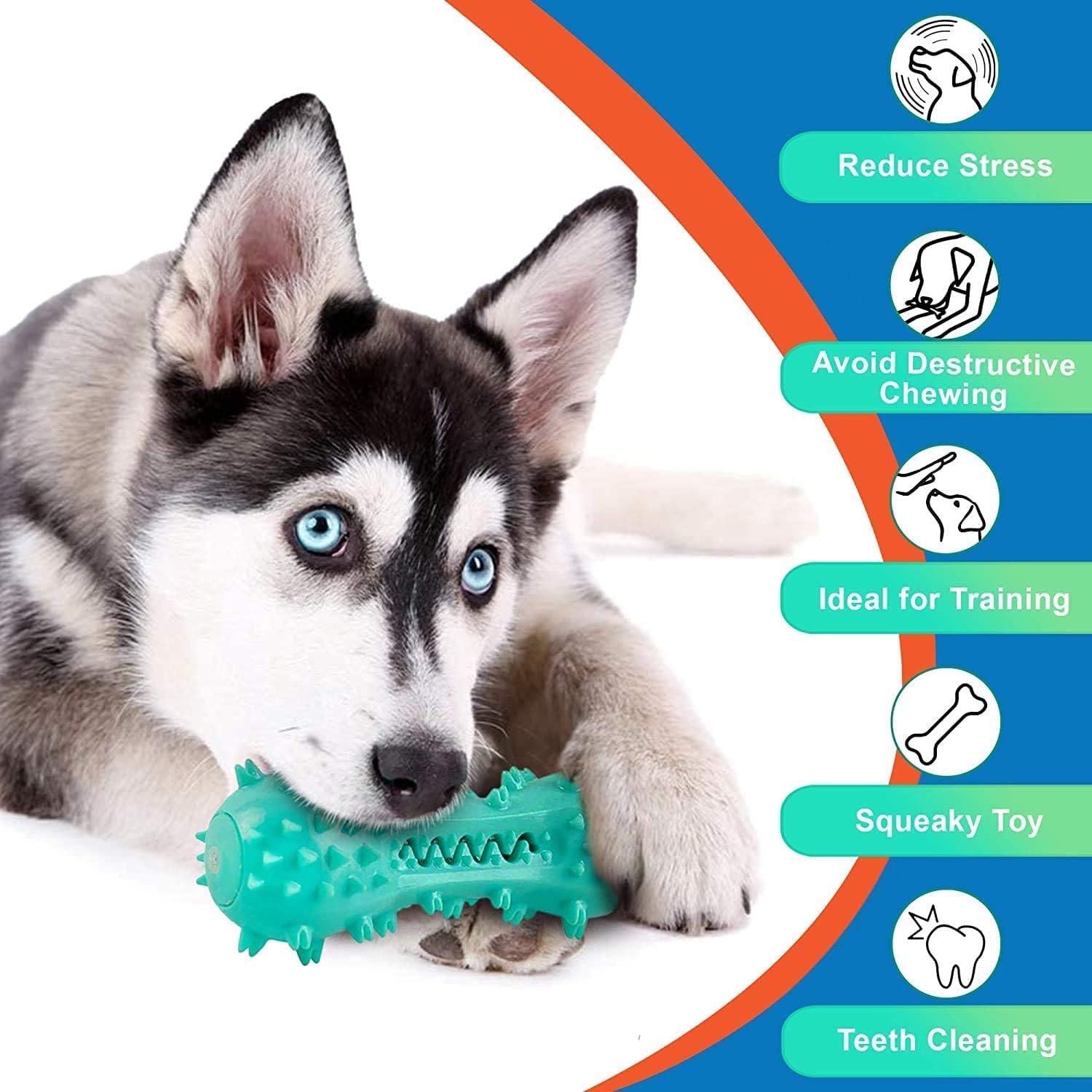 Toothbrush Dog Chew Toy, Stick Bone for Dog Teeth Cleaning, Tooth Brushing, Teething Chew Toys, Dental Oral Care for Small, Medium and Large Dogs(Blue) - Happypetzone.online - Image 3