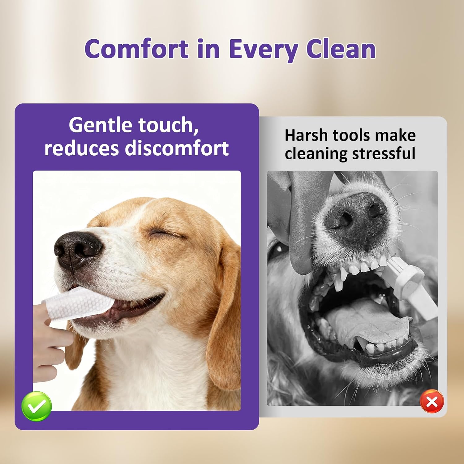 Pet Dental Finger Wipes,Teeth Cleaning Wipes for Dogs & Cats, Cats & Dogs Probiotic Teeth Wipes, Daily Oral Care for Plaque & Tartar Removal, Fresh Breath Support, 50 Count - Happypetzone.online - Image 5