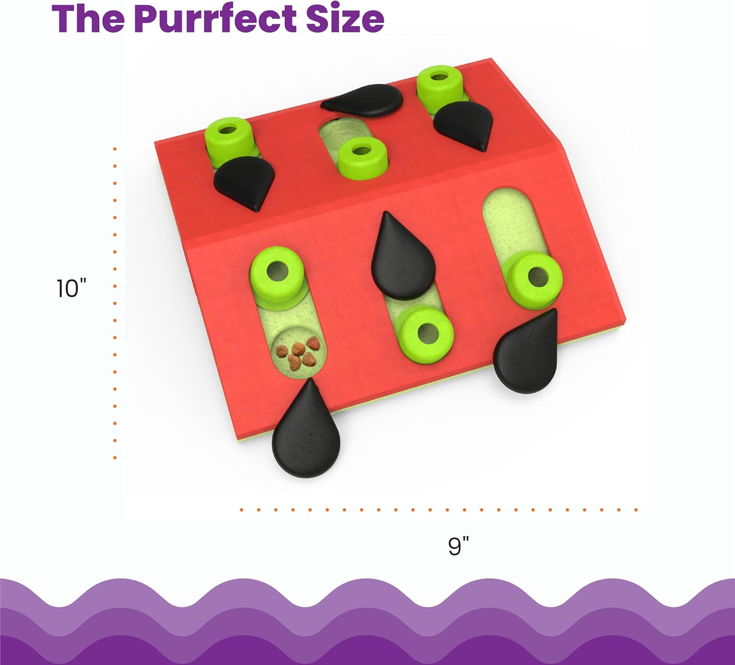 Catstages by Nina Ottosson Melon Madness Puzzle & Play – Interactive Treat Puzzle Feeder for Cats, 12 Hidden Treat Compartments Slow Feeder, Durable & Easy-Clean, 10 Inches, Pink - Happypetzone.online - Image 5