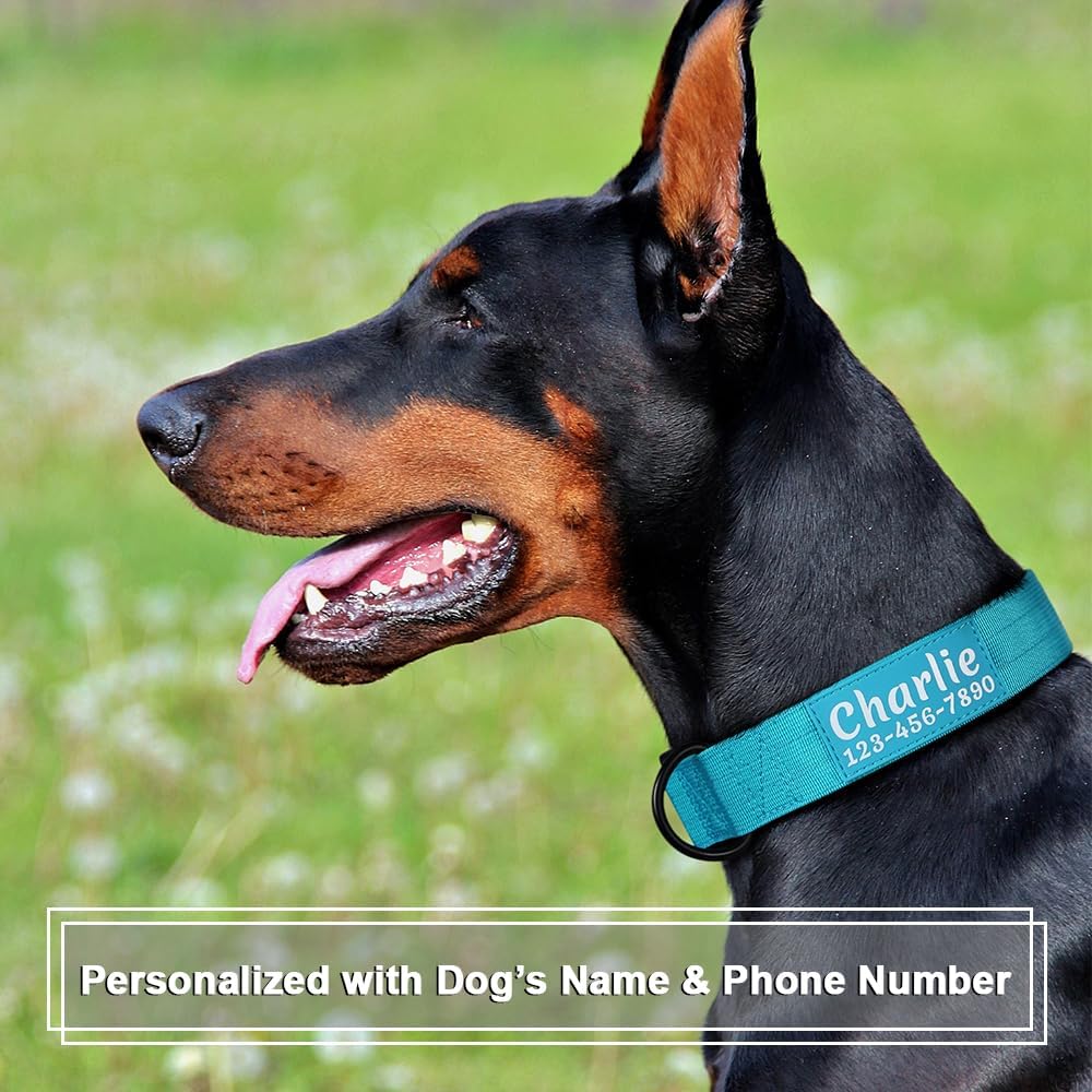 Personalized Tactical Dog Collar with Name and Phone Number, Heavy Duty Nylon Military Dog Collar with Strong Metal Buckle for Medium and Large Dogs - Happypetzone.online - Image 2