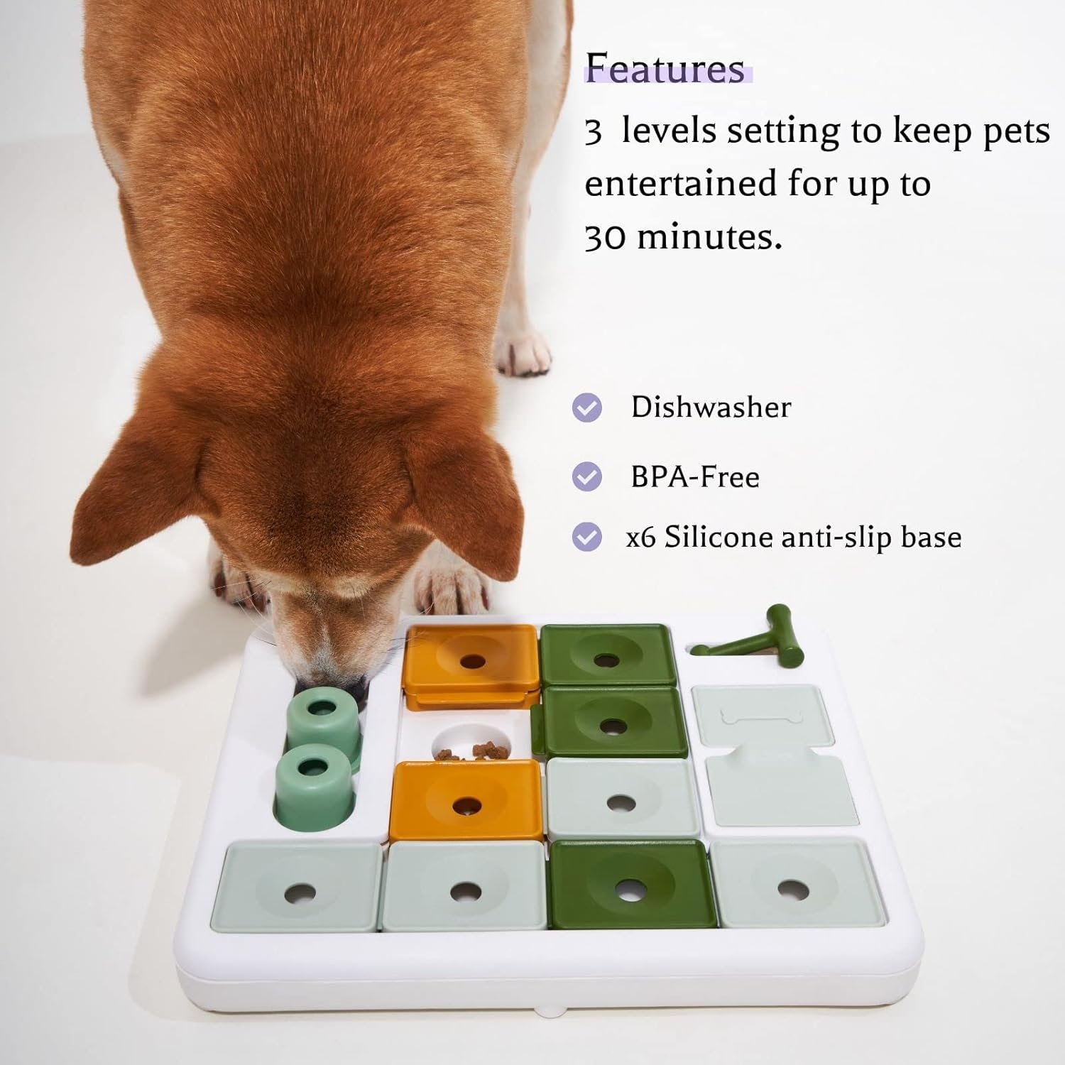 Barkwhiz Dog Puzzle Toy 3 Levels, Mental stimulating for Boredom and Smart Dogs, Treat Puzzle for All Breeds Dog - Happypetzone.online - Image 4
