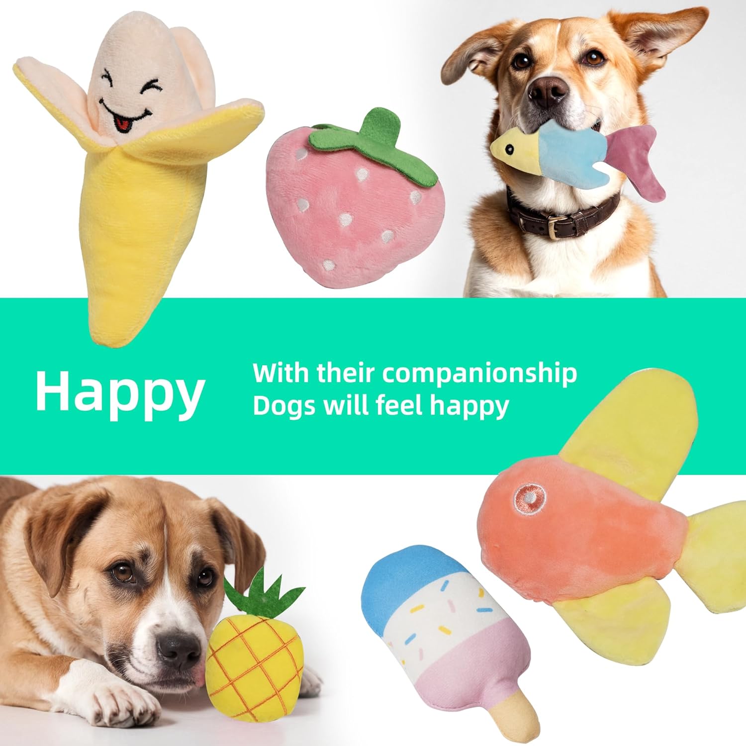 19 Pack Puppy Squeaky Dog Toys Set Plush Puppies,Cute Chew Pets Dog Toy with Squeakers for Small Dogs Playtime - Happypetzone.online - Image 4
