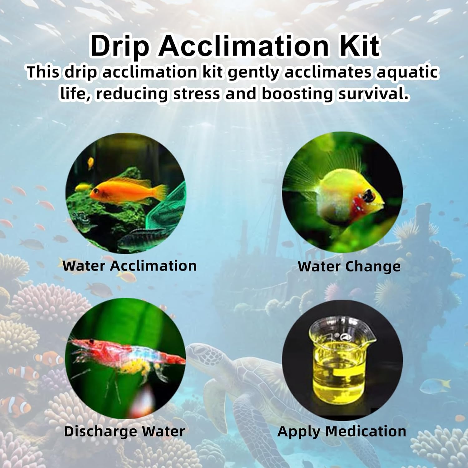 Drip Acclimation Kit for Aquarium, Adjustable Precision Slow Drip System to Reduce Stress, Prevent Osmotic Shock, Safe Acclimation for Shrimp, Fish - Happypetzone.online - Image 5