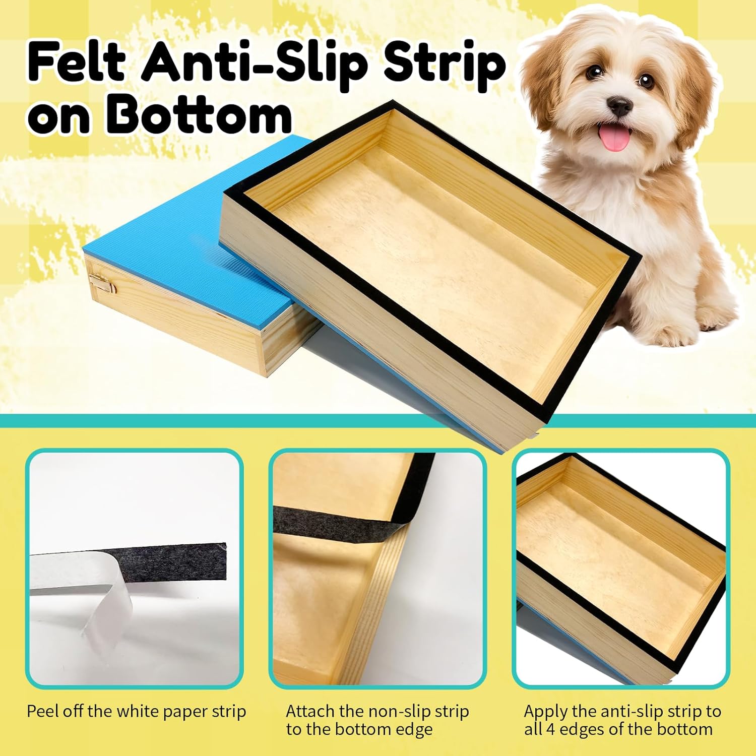 2 PCS Connectable Wooden Dog Training Platform Non-Skid Dog Place Boards with Foaming Surface Puppy Agility Training Equipment for Small and Medium Dogs - Happypetzone.online - Image 4