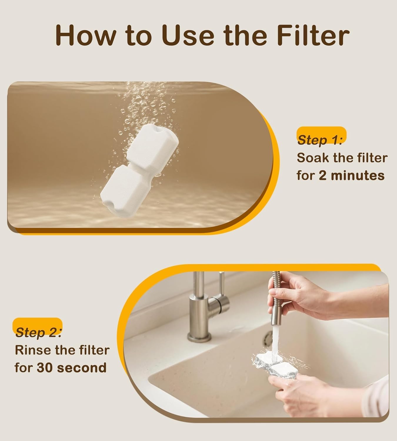 Cat Water Fountain Filter Replacement: 6Pack Pet Fountain Filters of 6 Carbon Filters & 6 Sponges - Use for HOOISE 74oz Automatic Pet Fountain Cat Water Dispenser S15 - Happypetzone.online - Image 4