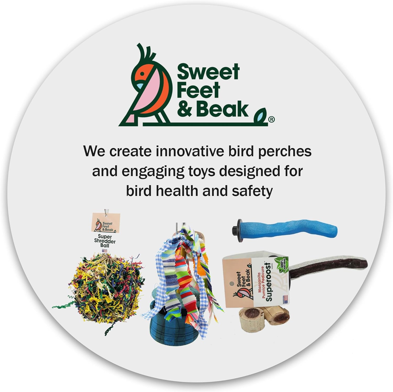 5” Super Shredder Ball Bird Toy - Fun Foraging Toys for Birds w/ Colorful Paper & Wooden Treasures - Easy to Hang Shredding Toys for Birds - Bird Shredding Toys for Cockatiels, Parrots & More - Happypetzone.online - Image 7