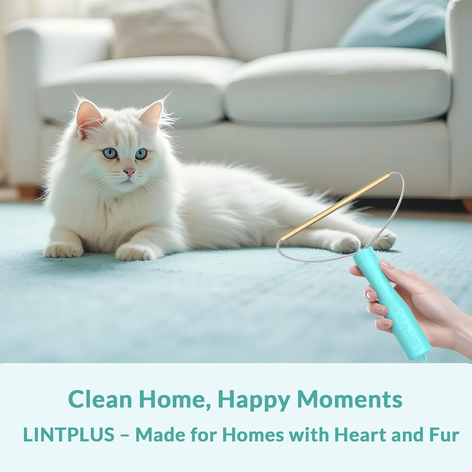 Deep Cleaner Pro Pet Hair Remover-Special Cat Hair Remover Multi Fabric Edge and Carpet Rake Scraper by LINTPLUS-Dog Hair Remover for Rugs,Couch & Pet Towers-Easy to Every Hair! - Happypetzone.online - Image 7