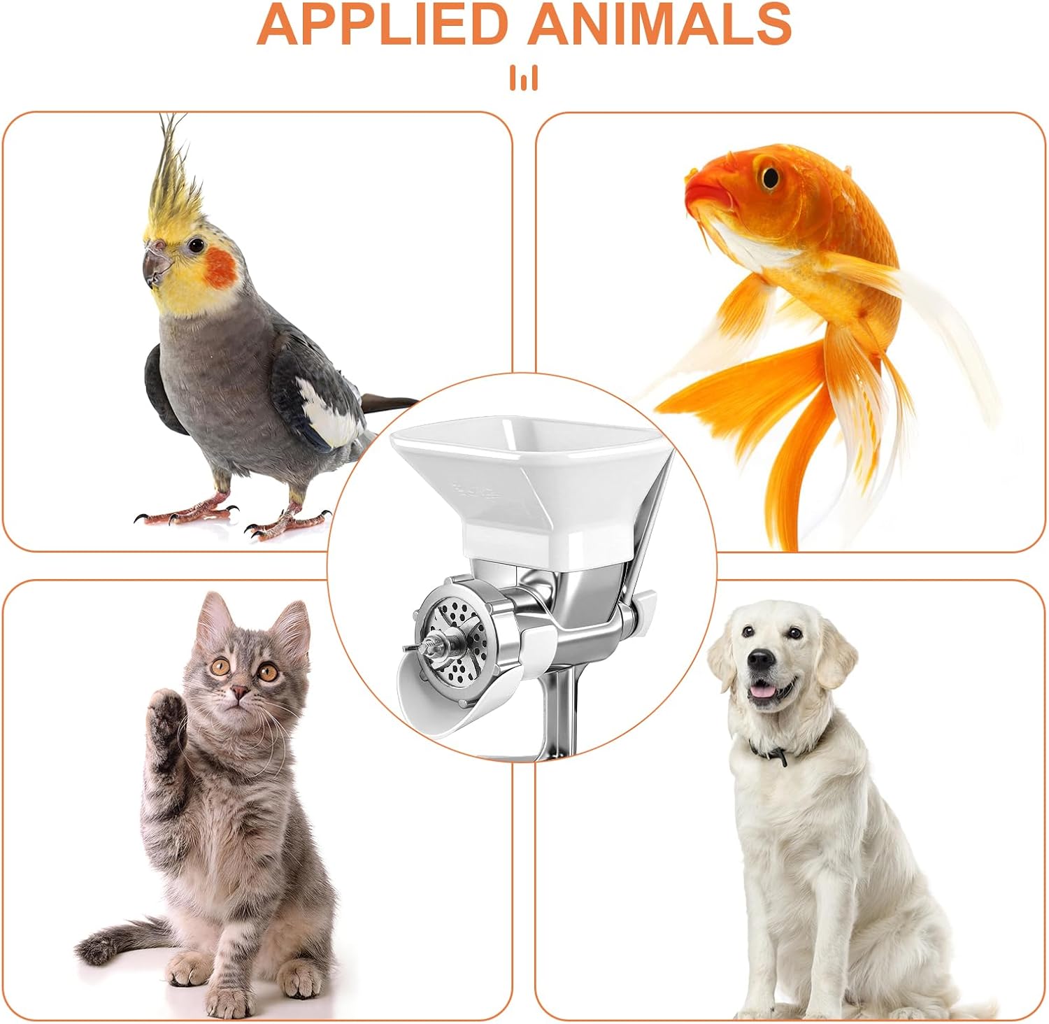 YUCHENGTECH Manual Pet Food Pellet Maker Enlarged Funnel Manual Birds Fishing Bait Granulator Pelleter Animal Pet Food Maker for Fish Dog Cat with 4mm/5mm/6mm/7mm Molds - Happypetzone.online - Image 7