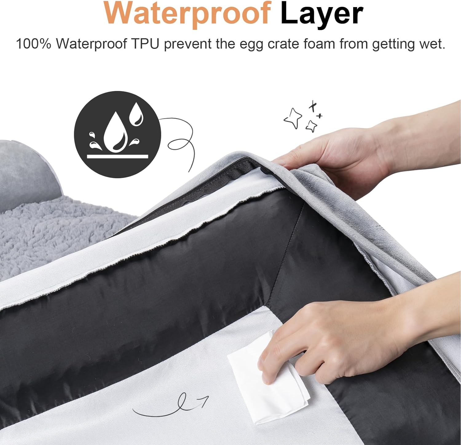 Large Dog Bed Orthopedic Washable: Beds Bolster XL Bed Large Big Dogs Memory Foam Couch Sofa Waterproof with Removable Cover - Happypetzone.online - Image 4