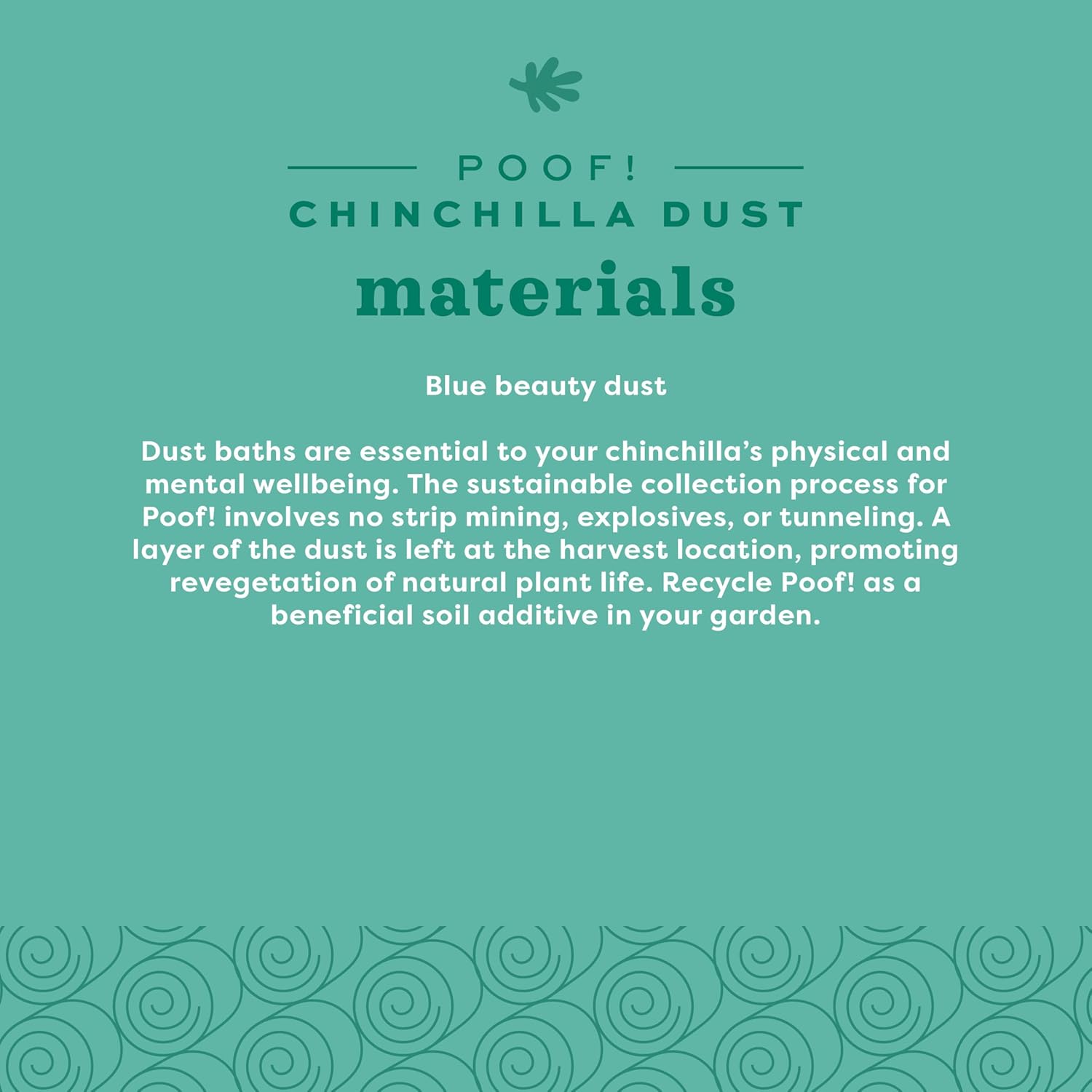 Oxbow POOF! Chinchilla Dust Bath,100% Natural Blue Beauty Dust for Chinchillas, Degus, Gerbils, and Hamsters, Small Animal Grooming, Natural Dusting Powder, 2.5 lbs Jar - Happypetzone.online - Image 4