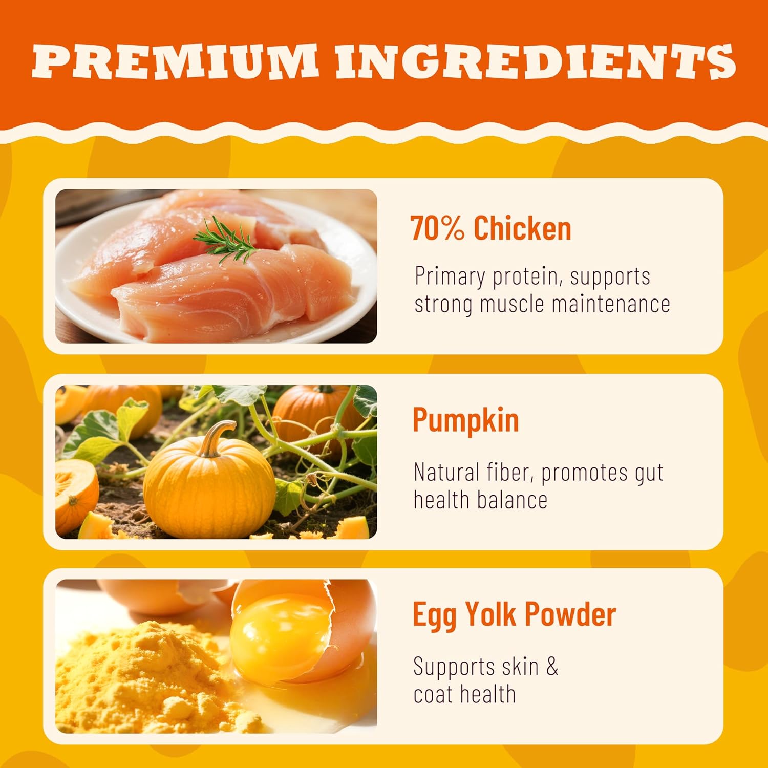 Lickable Cat Treats with Lick-Up Spoons, Healthy Pumpkin Wet Cat Snacks for Digestive Support, Grain-Free Kitten Treats with Taurine, Vitamins & 70% Real Chicken, 10.16 oz (24 Spoons) - Happypetzone.online - Image 4