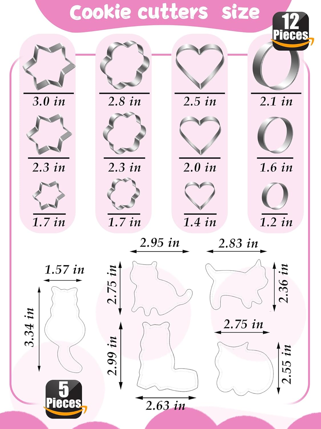 123 Pcs Homemade Cat Treats Set Silicone Molds Cookie Cutters,Including 2 Silicone Mold,5+12 Cookie Cutters and 4 Recipes Card, 50 Cat Treat Bags & 50 Silver twist ties - Happypetzone.online - Image 4