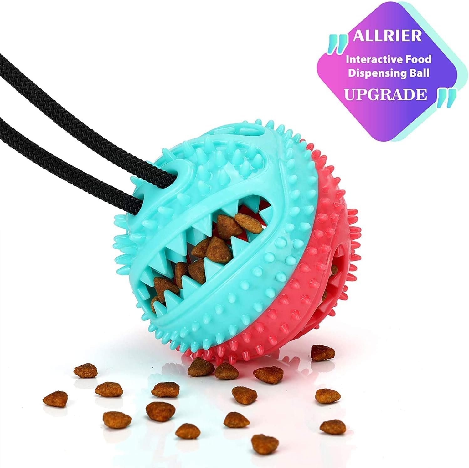 ALLRIER Dog Toys to Keep Them Busy for Boredom,Interactive Dog Toys Tug of War, Mentally Stimulating Toys for Dog, Puppy Teething Puzzle Treat Food Dispensing Ball Toy for Small Medium Dogs - Happypetzone.online - Image 3