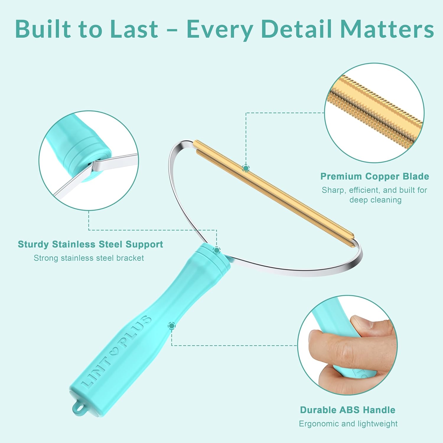 Deep Cleaner Pro Pet Hair Remover-Special Cat Hair Remover Multi Fabric Edge and Carpet Rake Scraper by LINTPLUS-Dog Hair Remover for Rugs,Couch & Pet Towers-Easy to Every Hair! - Happypetzone.online - Image 4