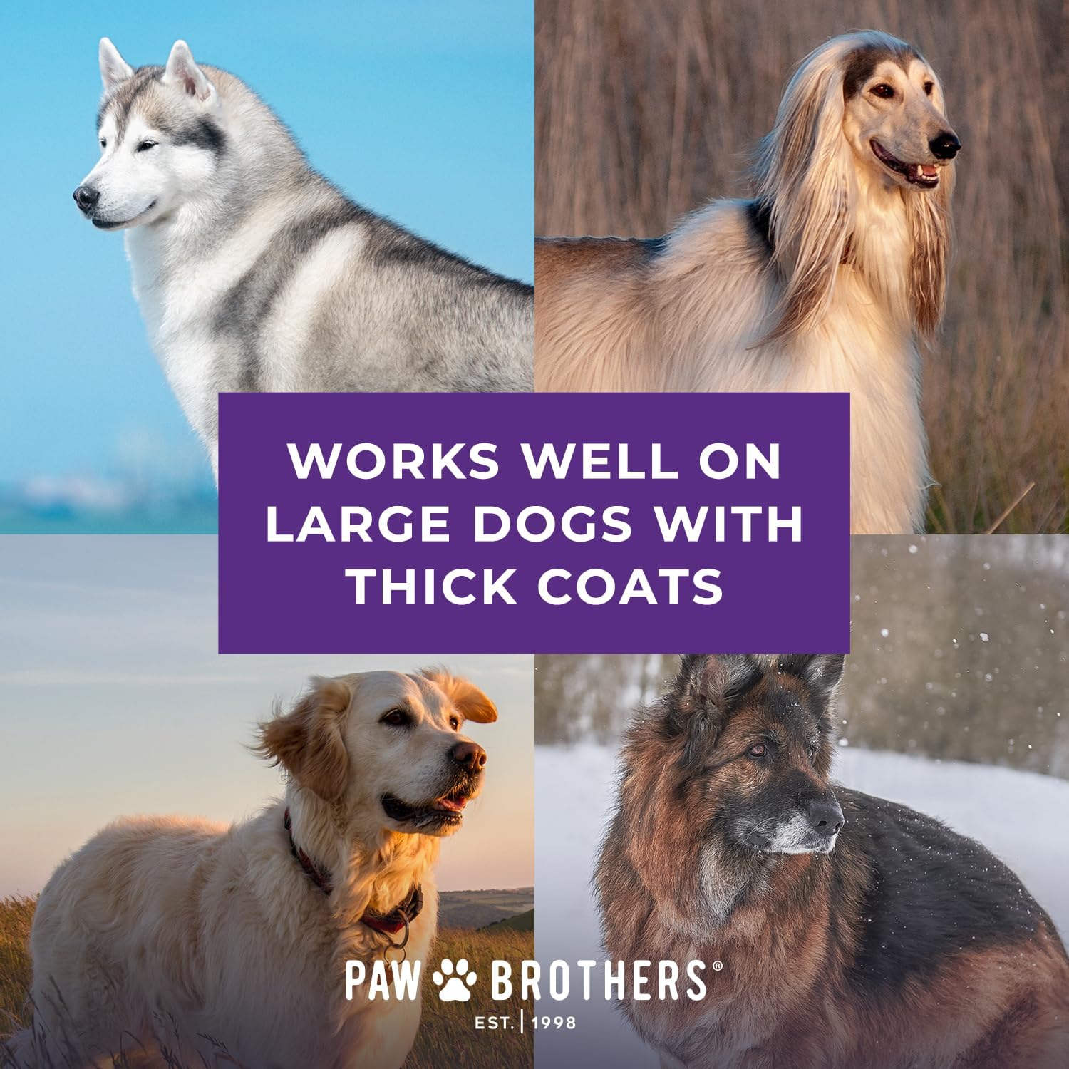 Paw Brothers Professional Grade Extra Long Slicker Brush - Ergonomic Handle, Removes Loose Undercoat and Tangles for Dogs - Happypetzone.online - Image 6