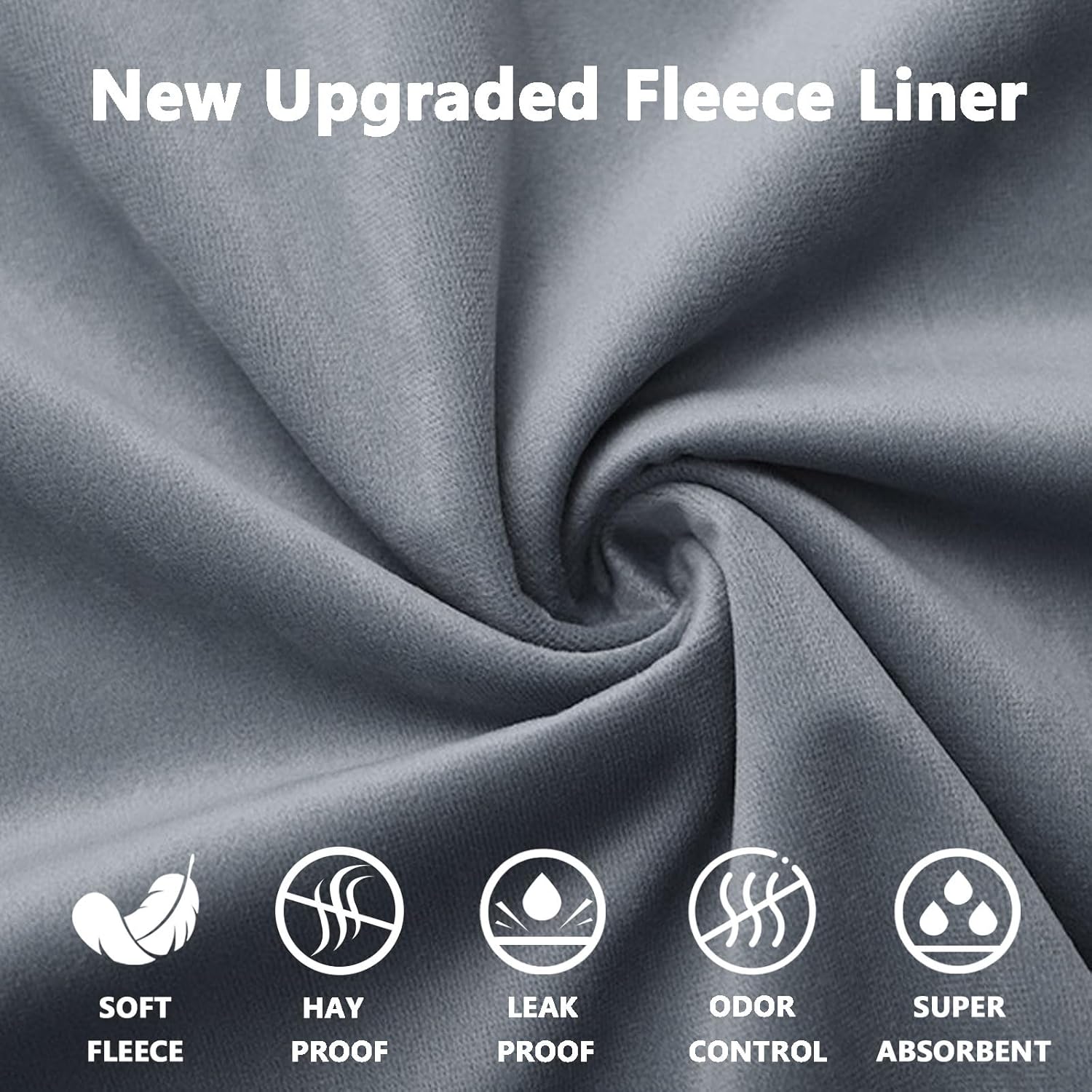 Guinea Pig Bedding, 49x24IN 2Pack Fleece Cage Liner for Midwest Cage, Super Absorbent & Odor Control & Waterproof & Reusable Washable Guinea Pig Liner, Pee Pad Mat for Small Animal, Rabbit, Bunny - Happypetzone.online - Image 4