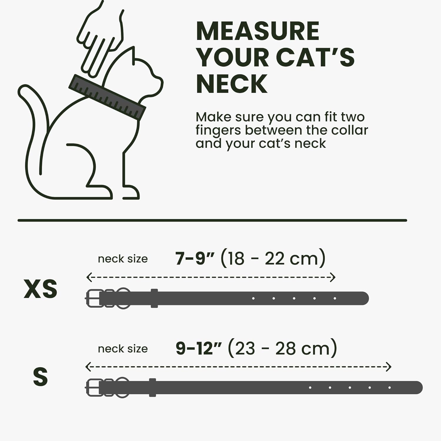 BRONZEDOG Leather Cat Collar with Removable Bells Non Breakaway Kitten QR Tag for Girl Boy (7" - 9" for Cats, Black & Gold) - Happypetzone.online - Image 7