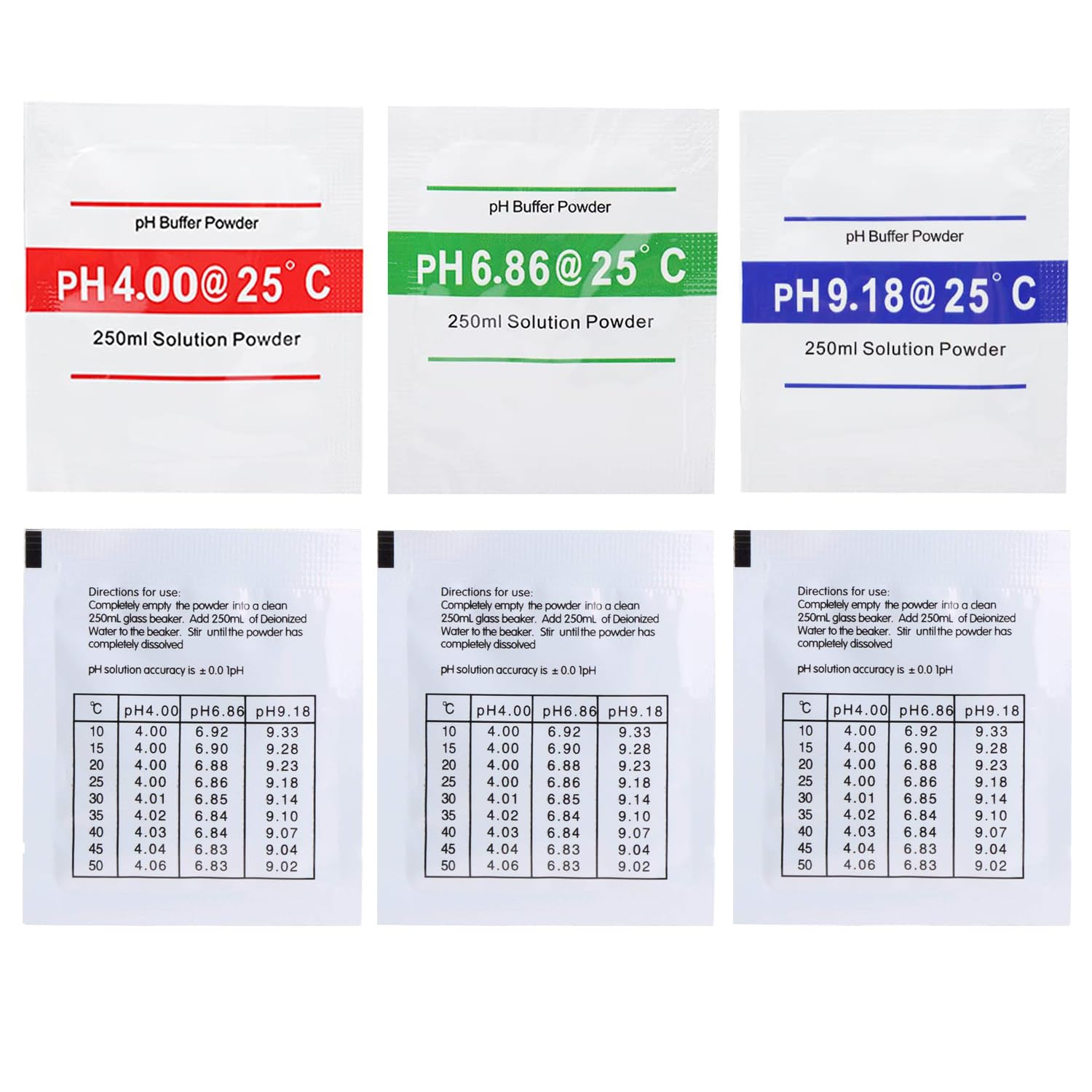 15 Pack pH Meter Buffer Solution Powder pH 6.86, 4.01, 9.18 for Precise Calibrate pH Meter, pH Calibration Powder Solution, pH Tester Calibration Powder Packets - Happypetzone.online - Image 4