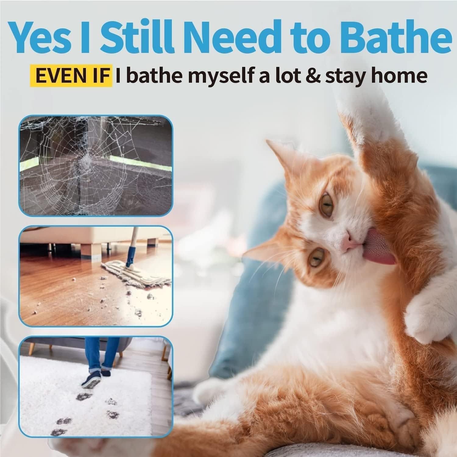 Mooncat Waterless Cat Shampoo + 2-in-1 Cat Bath Brush Set, No Rinse Dry Foam Bath for Short Hair Cats & Kittens, SGS-Tested Lick-Safe, Veterinarian Approved & pH-Balanced, Brush, 5 oz - Happypetzone.online - Image 9