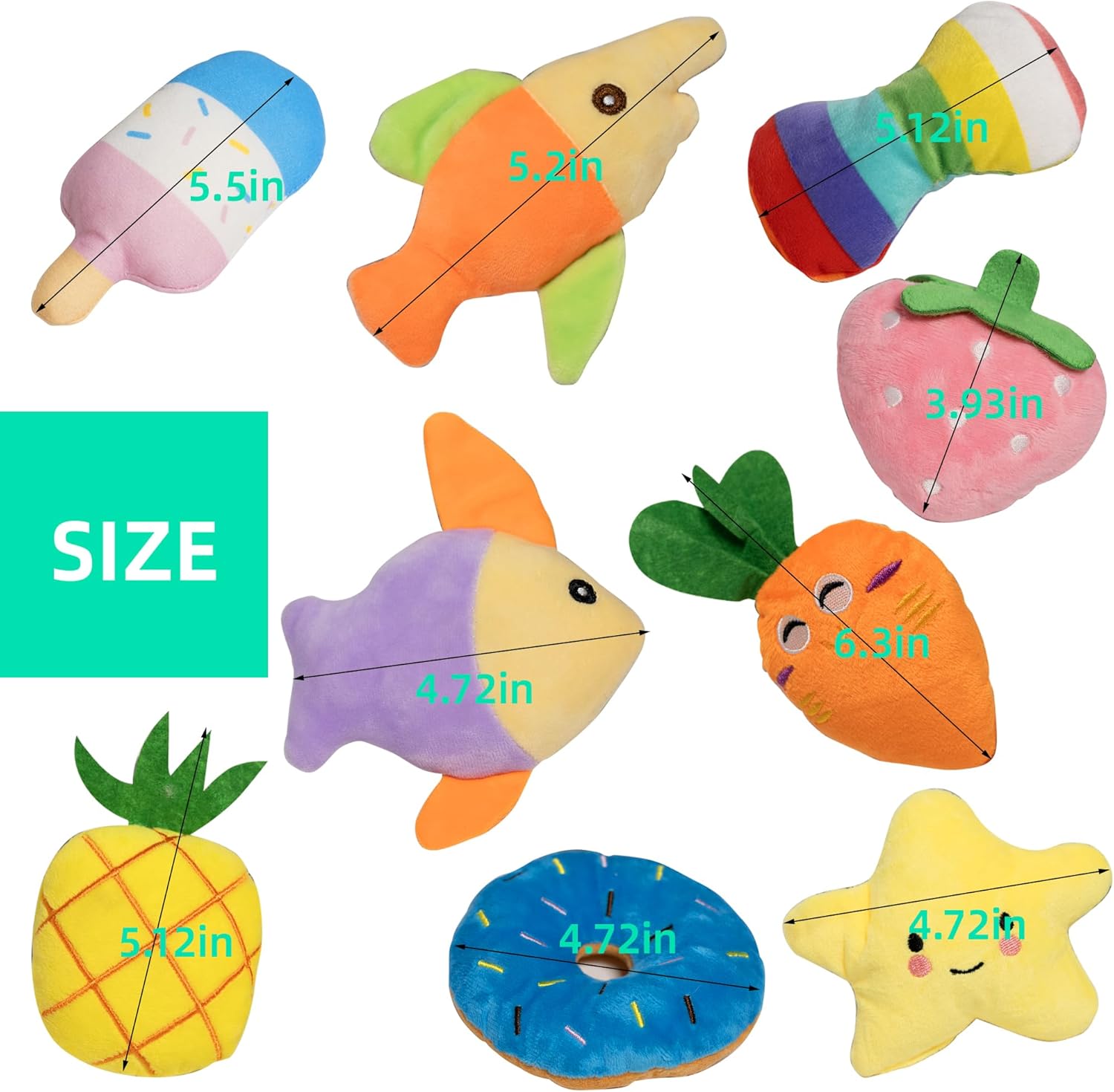 19 Pack Puppy Squeaky Dog Toys Set Plush Puppies,Cute Chew Pets Dog Toy with Squeakers for Small Dogs Playtime - Happypetzone.online - Image 3