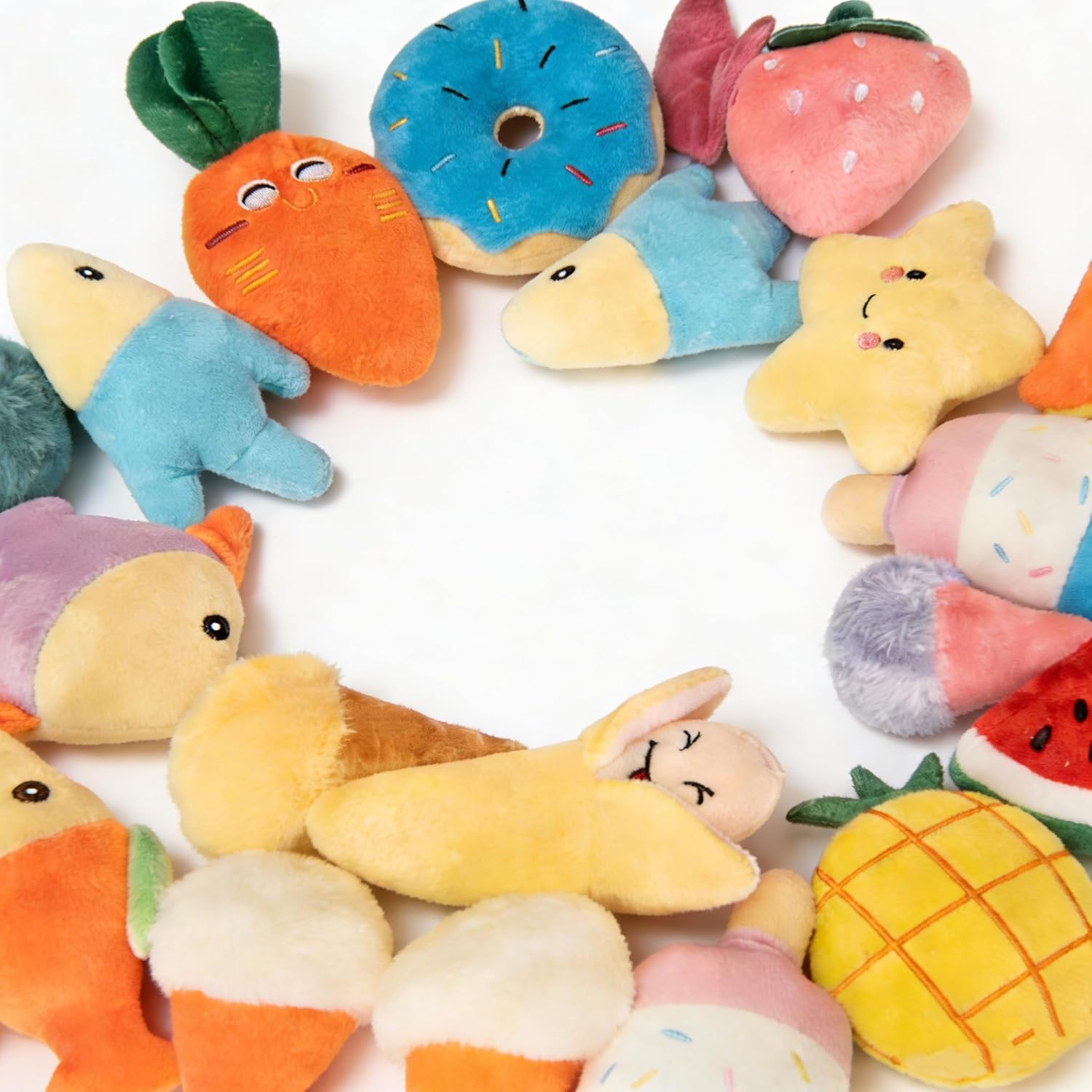 19 Pack Puppy Squeaky Dog Toys Set Plush Puppies,Cute Chew Pets Dog Toy with Squeakers for Small Dogs Playtime - Happypetzone.online - Image 7