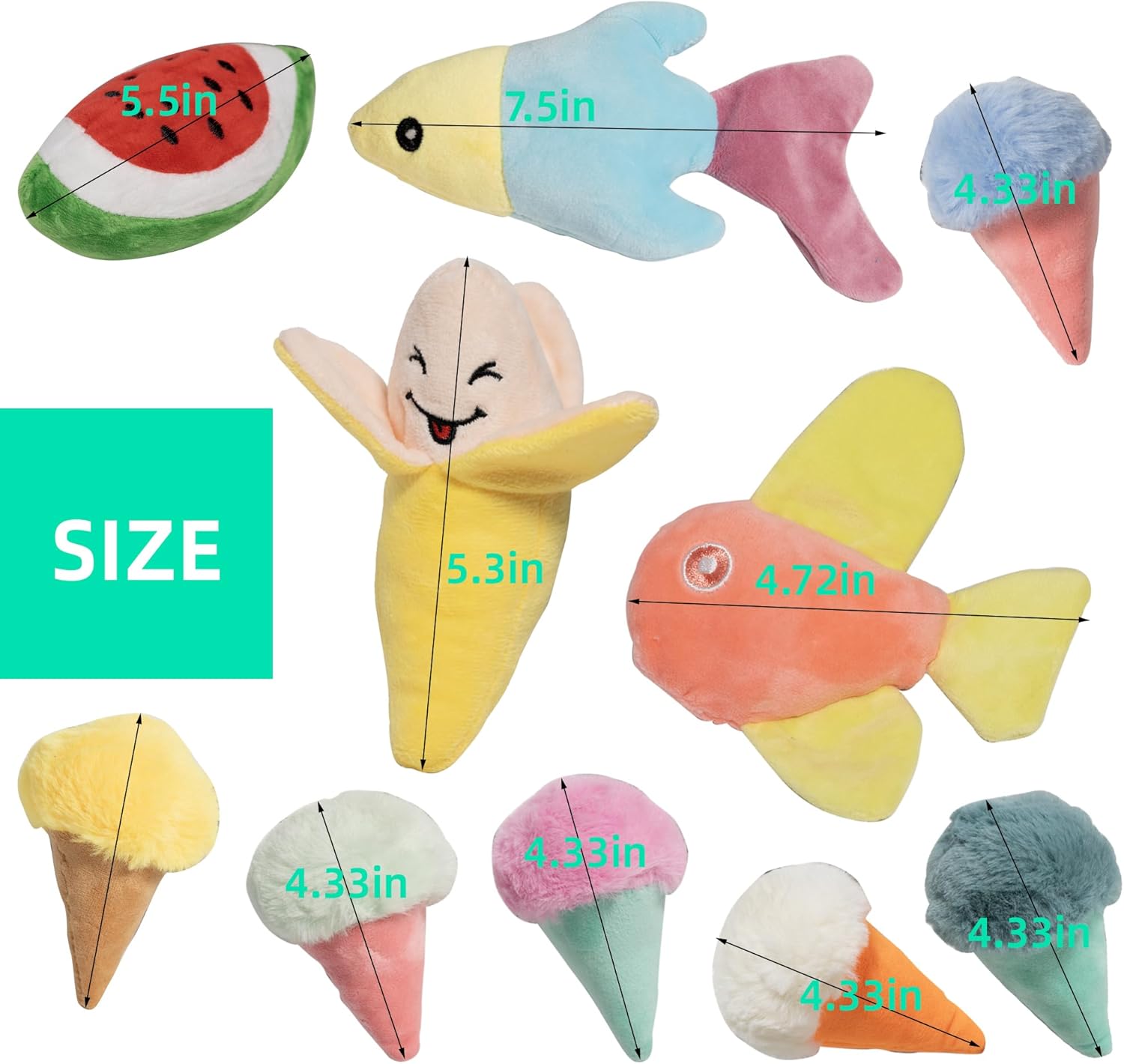 19 Pack Puppy Squeaky Dog Toys Set Plush Puppies,Cute Chew Pets Dog Toy with Squeakers for Small Dogs Playtime - Happypetzone.online - Image 2