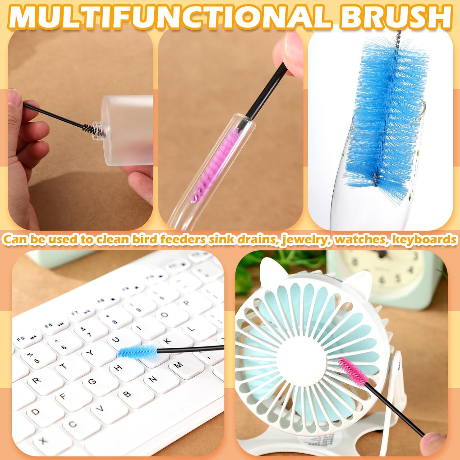 Hummingbird Feeder Cleaning Brush 19 Pieces 3 Size Mini Nylon Double Headed 2 in 1 Hummingbird Brush Hard to Reach Places Tiny Cleaning Kit(Blue) - Happypetzone.online - Image 4