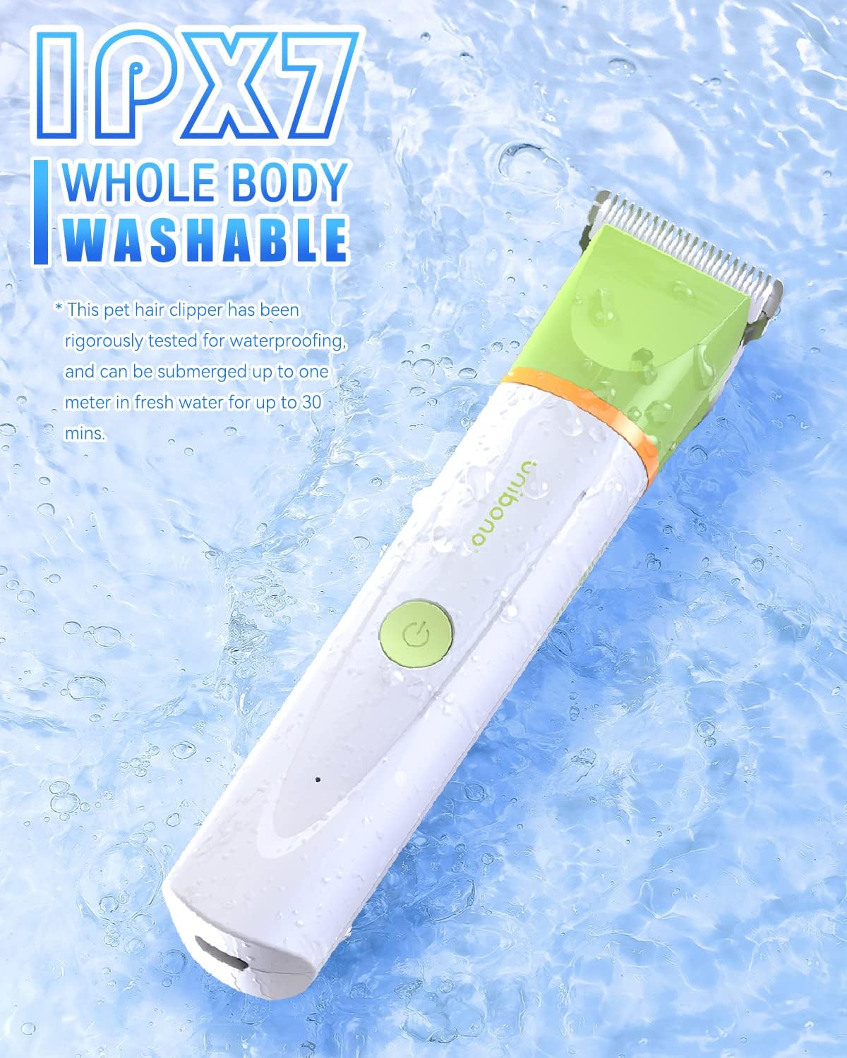 unibono Dog Grooming Kit with Paw Trimmer, All-in-One Low Noise Electric Rechargeable Small Quiet Pet Clippers Foot Dog Hair Shaver with Stainless Steel Scissors and Comb for Dogs at Home (Green) - Happypetzone.online - Image 7