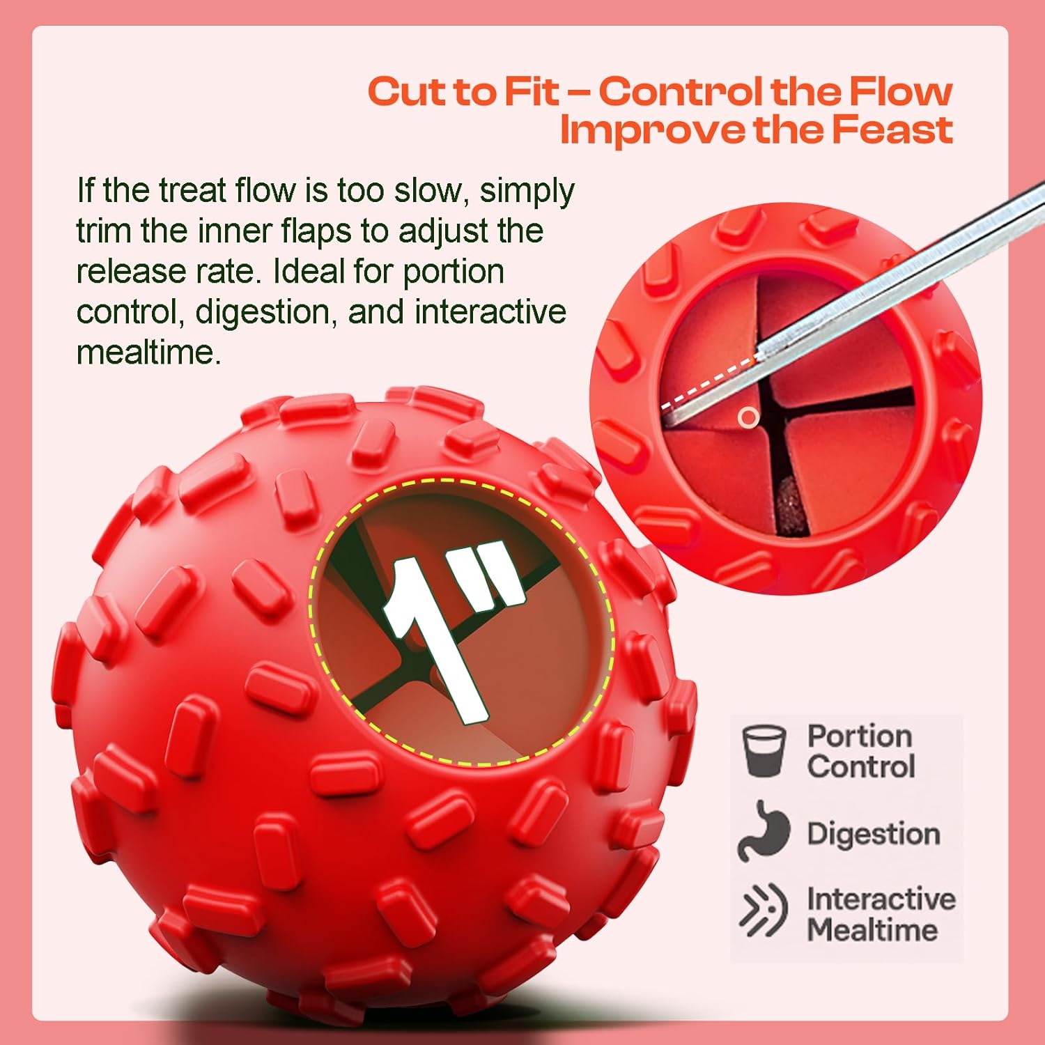 Treat Dispensing Dog Toys - Interactive Cognitive Dog Treat Toy,Puzzle Ball for Puppies & Small Dogs,Promotes Slow Eating, Reduces Stress,Perfect for Fetch,Chewing & Training - Happypetzone.online - Image 3