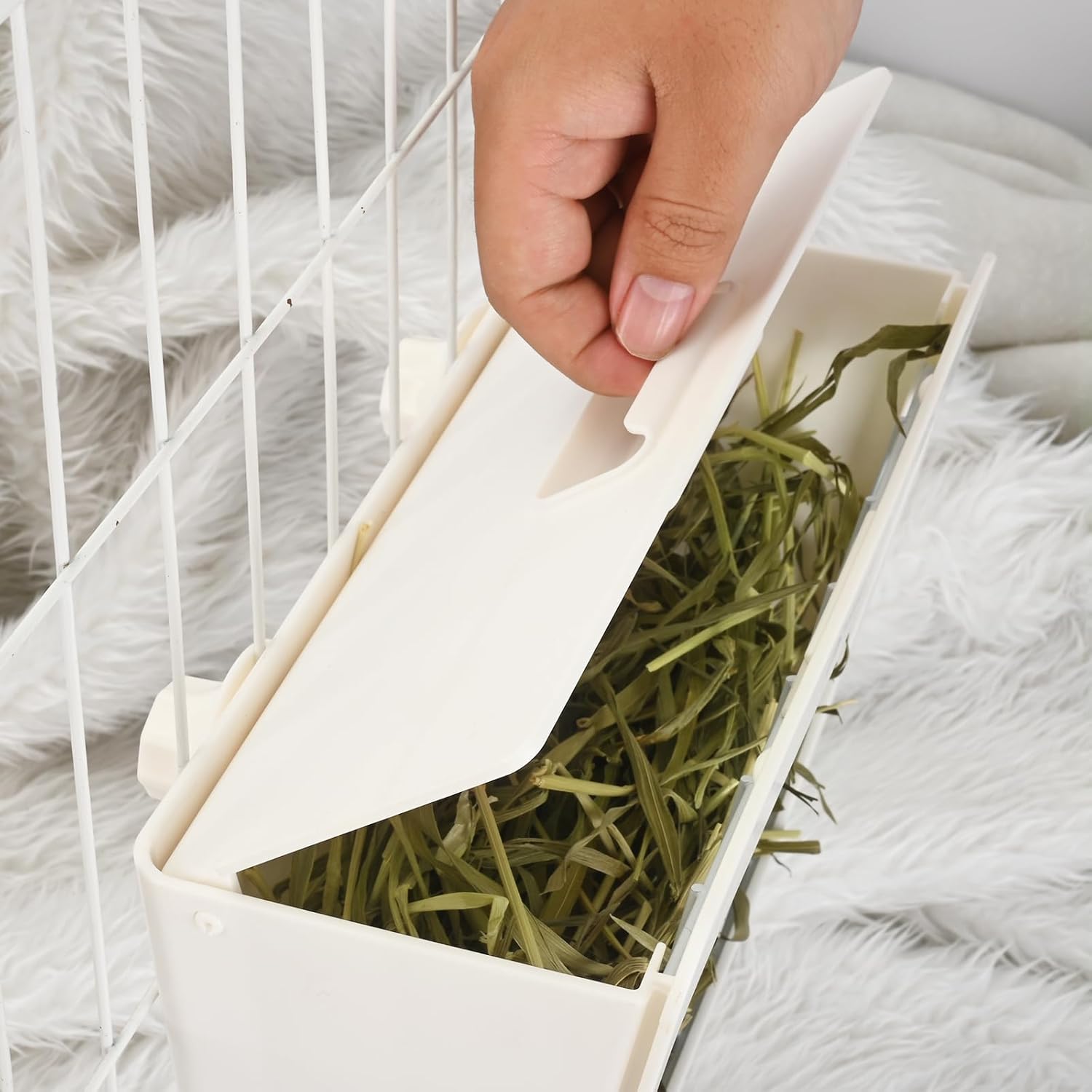 RUBYHOME Rabbit Hay Feeder Guinea Pig Food Feeder Adjustable Height Rabbit Feeder Guinea Pig Food Bowl Complete Bunny Bundle Bunny Accessories for Rabbits, Guinea Pigs, Chinchillas - Happypetzone.online - Image 8