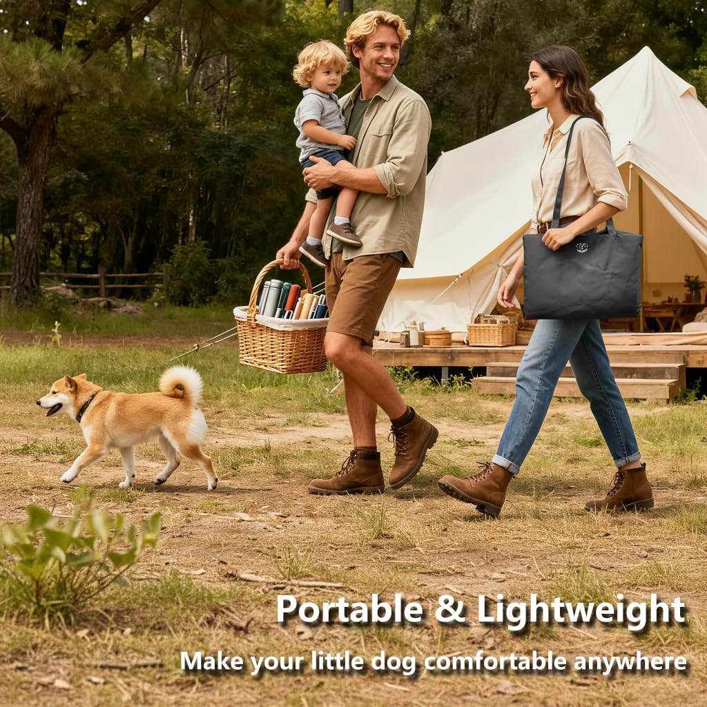 Portable Dog Mat, Waterproof Outdoor Pet Mat for Camping Sleeping, Pet Cushion Pad with Handle for Small Dogs, Outdoor Training Dog Bed for Puppies, Easy to Carry, Super Soft - Happypetzone.online - Image 4