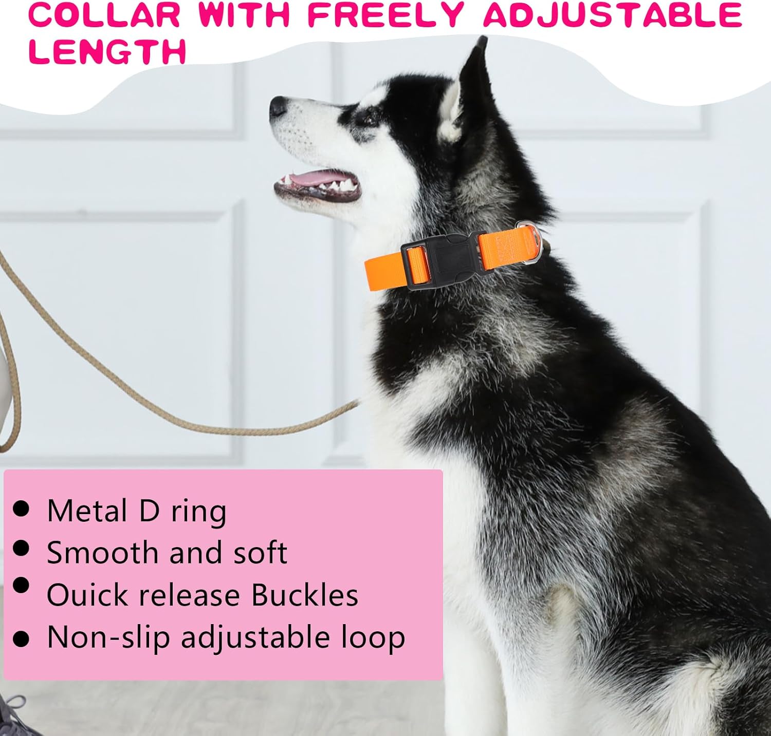 20 Pcs Adjustable Dog Collar 10 Colors Nylon Pet Collar Soft Neoprene Padded Collar with Buckle Heavy Duty Medium Dog Collars for Medium Dogs(Dark Color, Large) - Happypetzone.online - Image 3